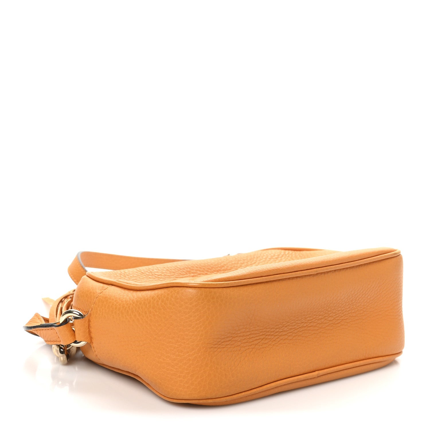 Pebbled Calfskin Small Soho Disco Bag Curcuma