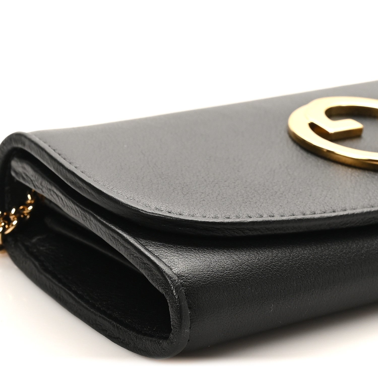 Roxy Calfskin Blondie Continental Chain Wallet Black