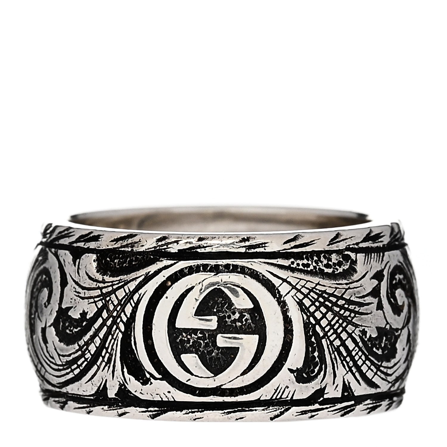 Sterling Silver Thin Feline Band Ring 47 4.25