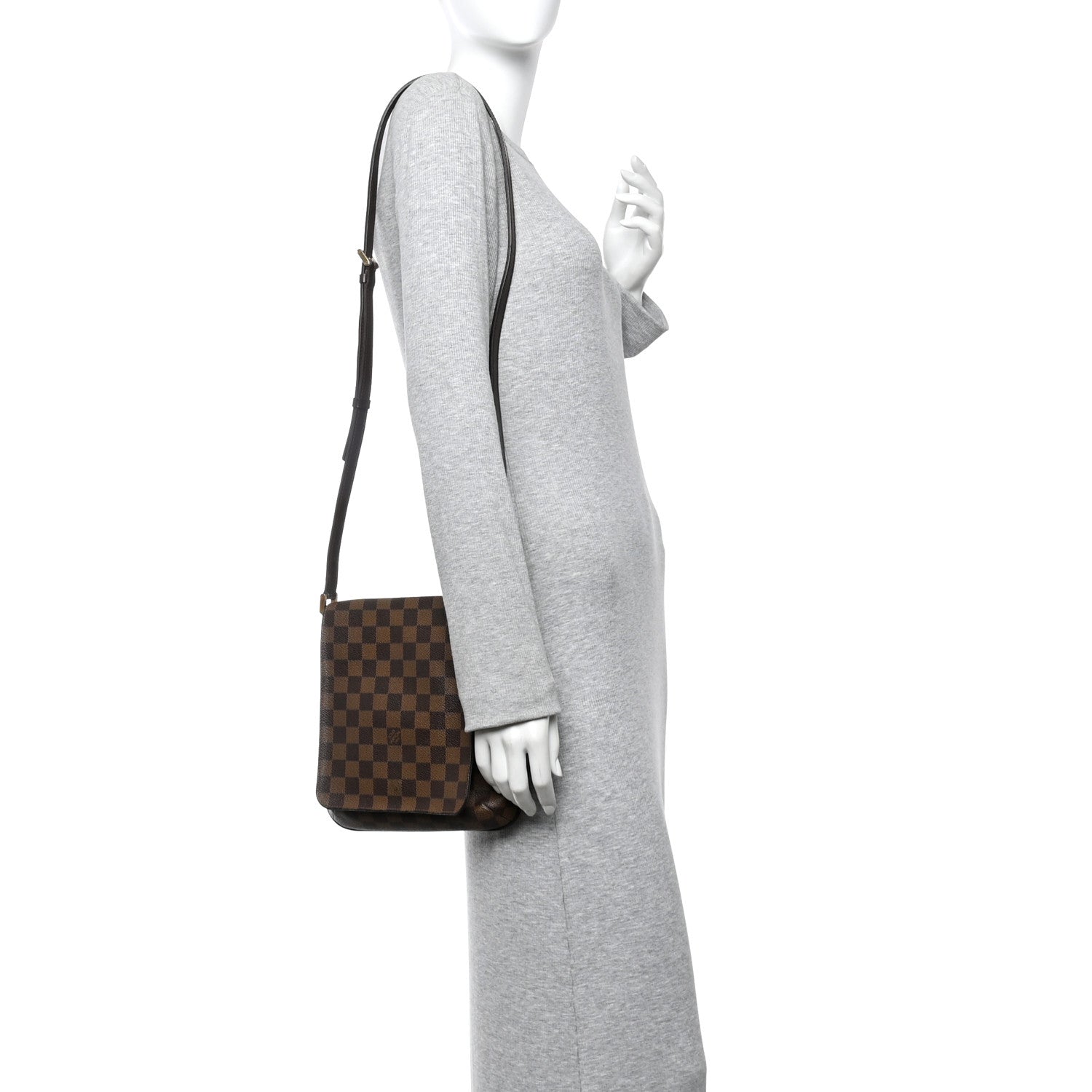 Damier Ebene Musette Salsa Long Strap