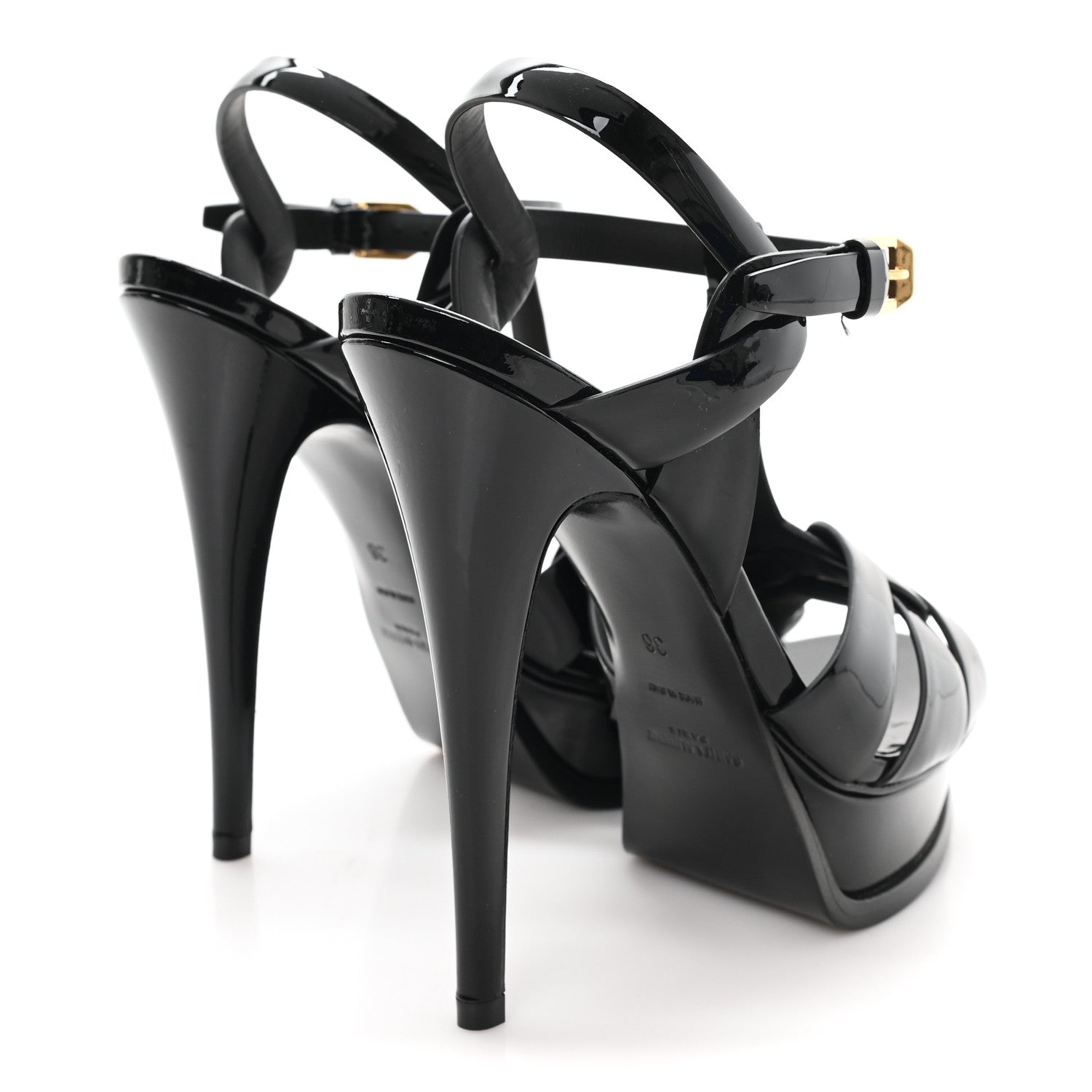 Patent Tribute 105 Platform Sandals 36 Black