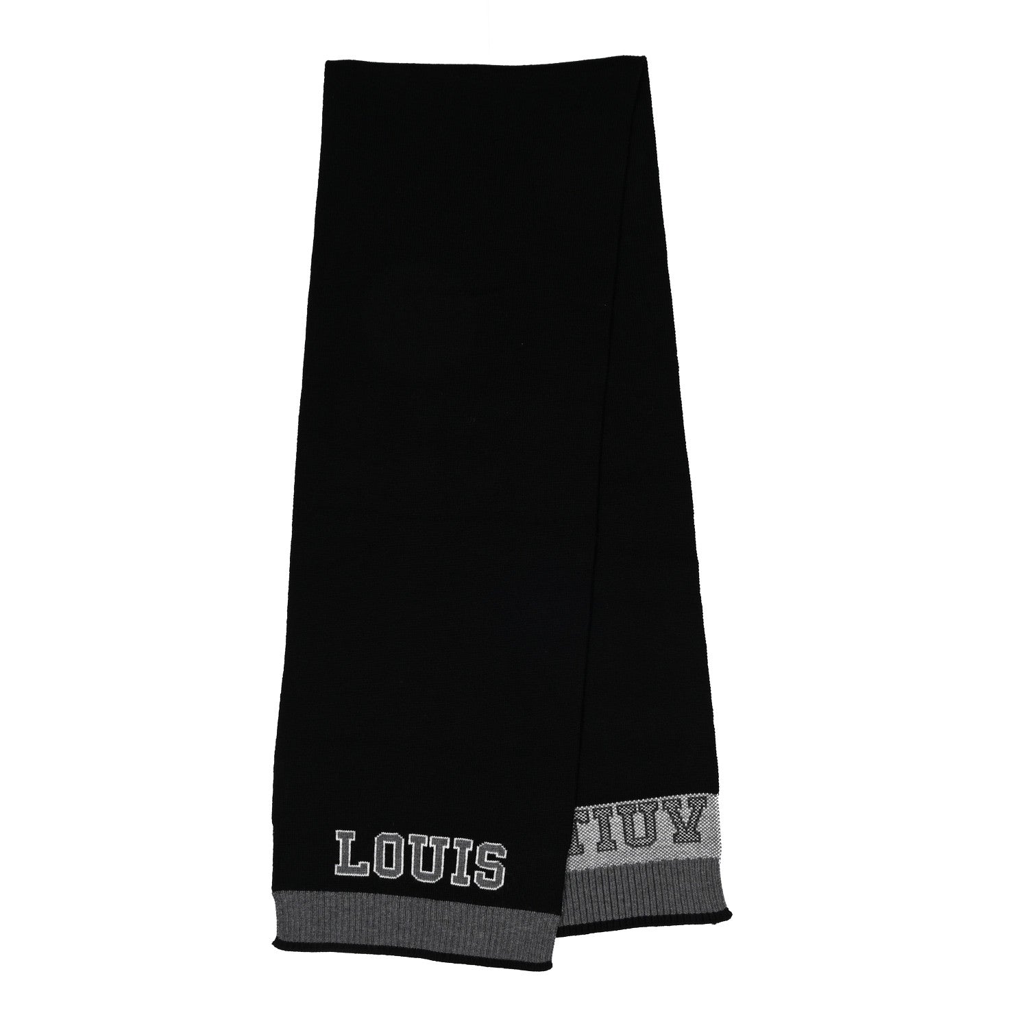 Wool Echarpes Scarf Black Grey