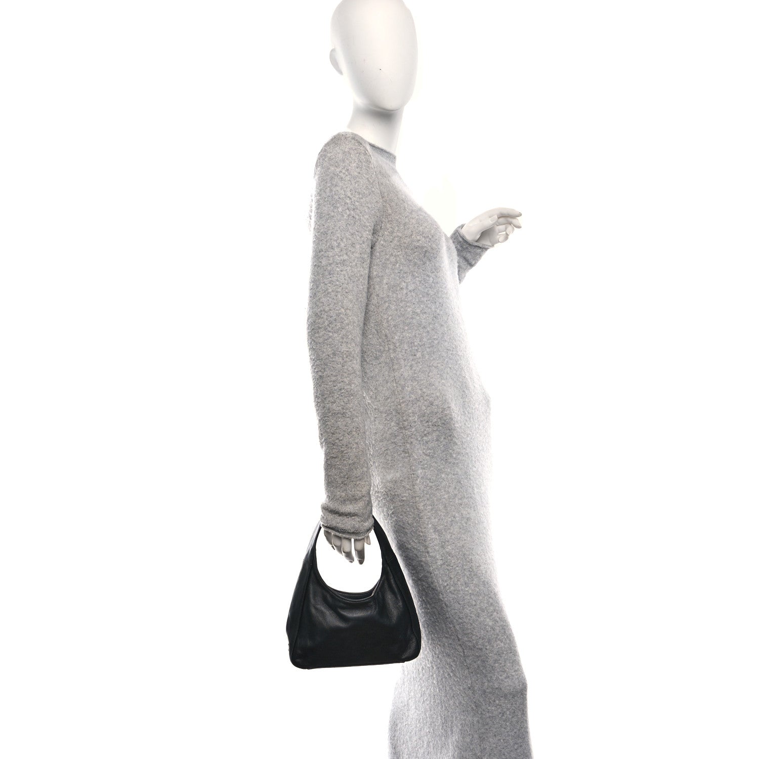 Nappa Mini Triangle Hobo Black