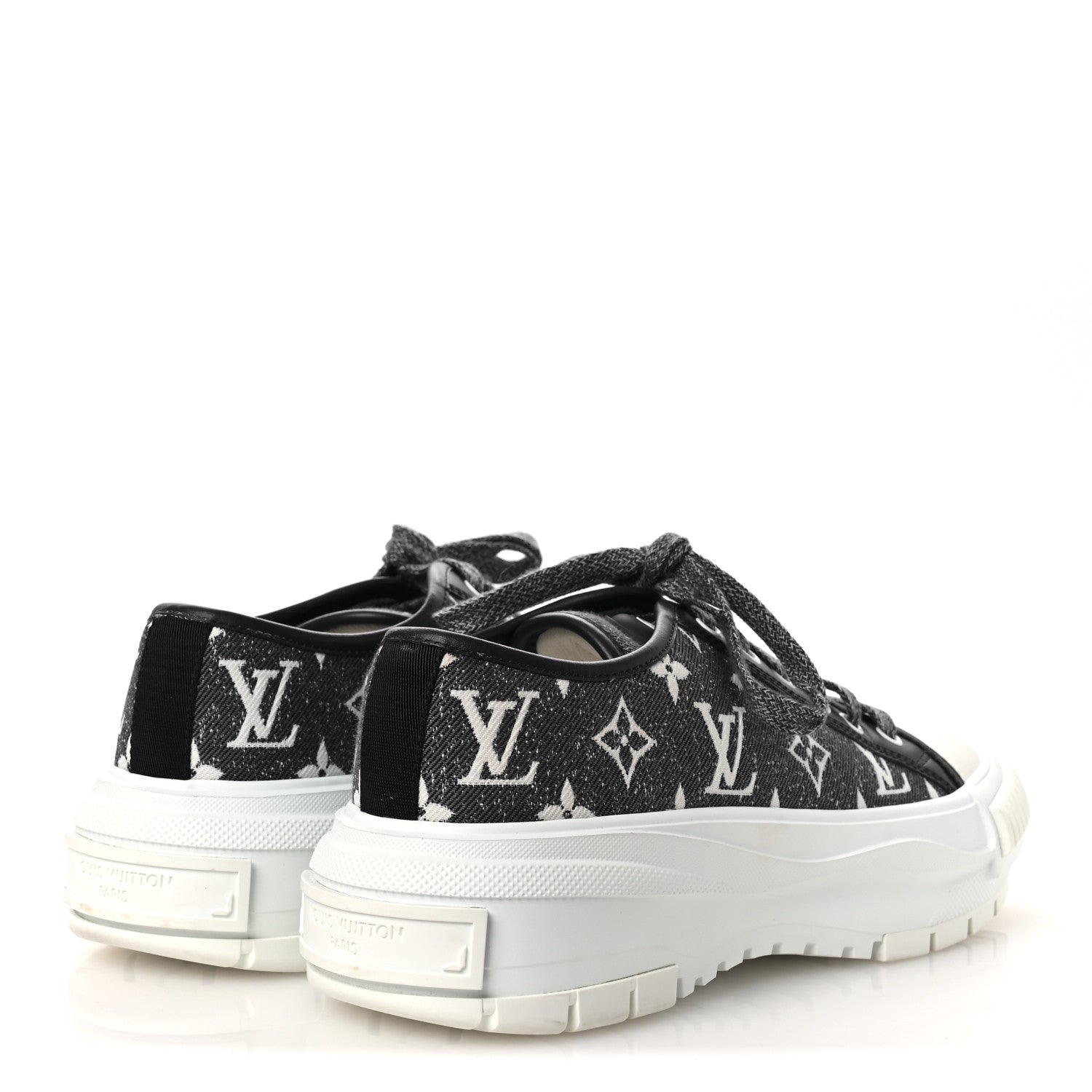Denim Monogram Squad Sneakers 38.5 Marine