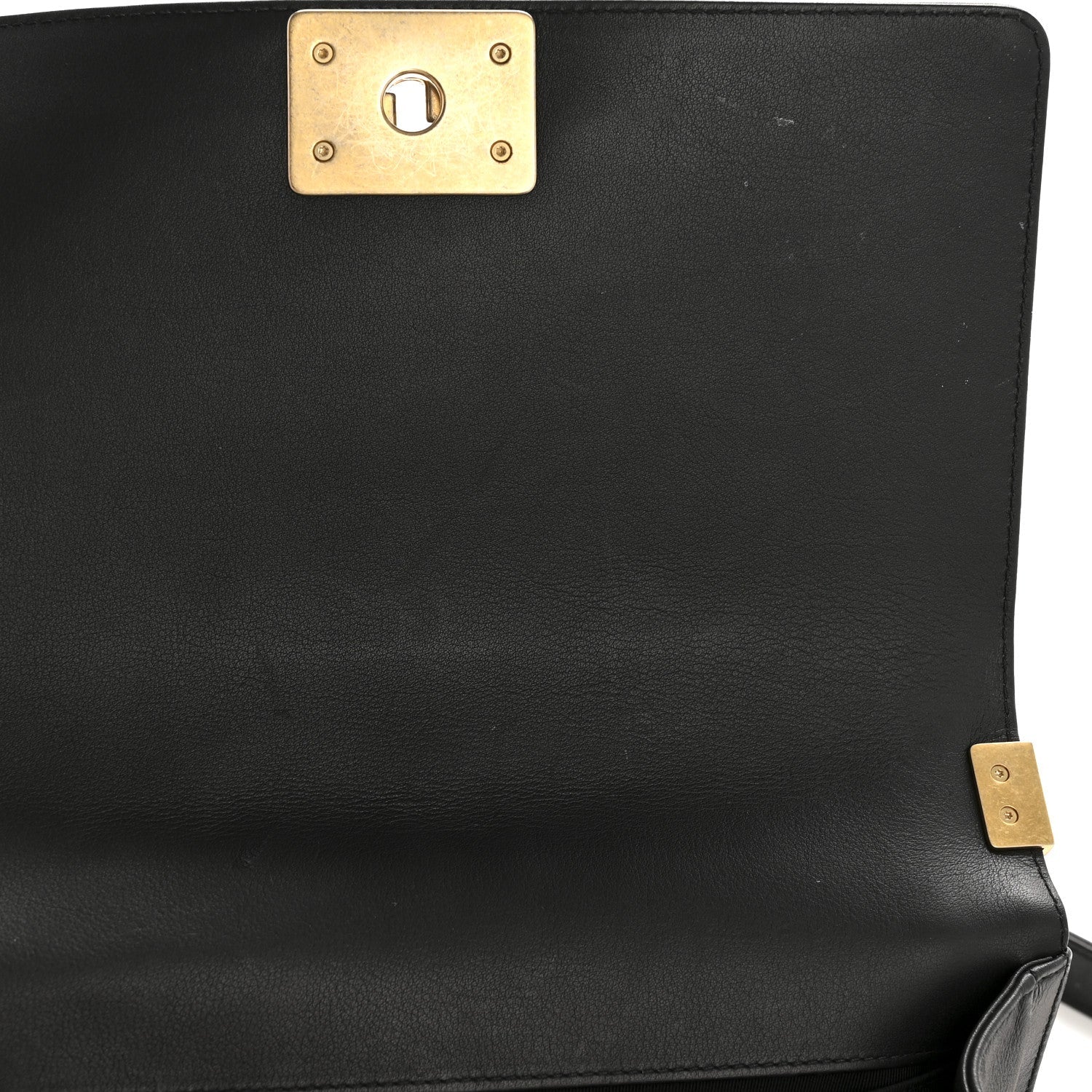 Calfskin Quilted Medium Boy Flap Black