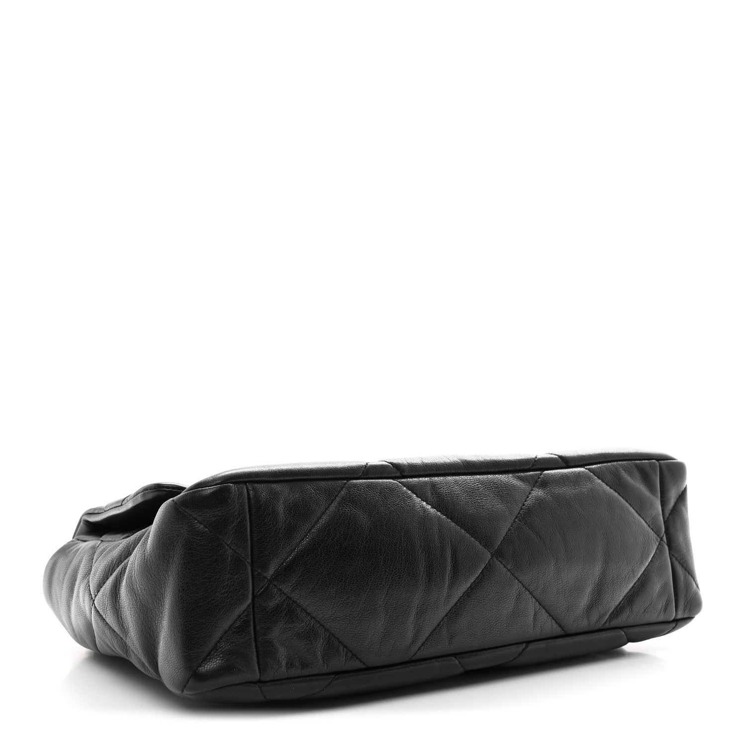 Goatskin Quilted Large Chanel 19 Flap Black