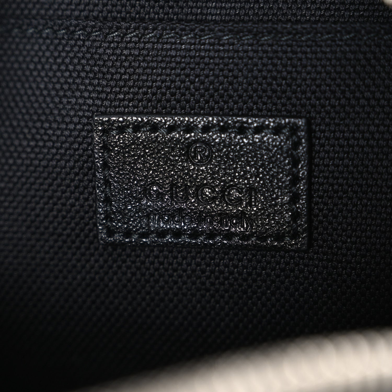 Sakai Be Green Calfskin Diagonal Stitched Mini Blondie Shoulder Bag Black