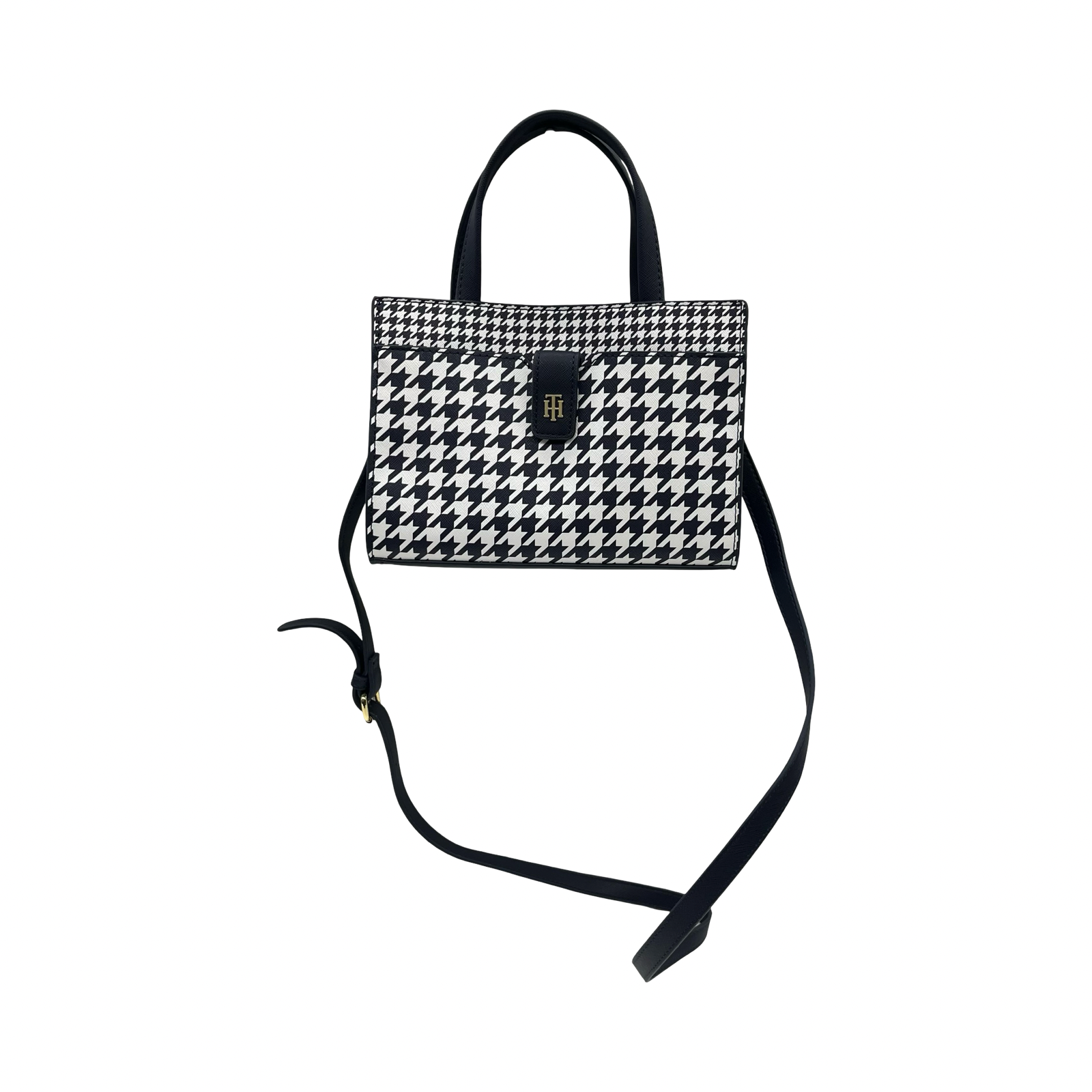 Handbag By Tommy Hilfiger In Blue & White, Size:Medium