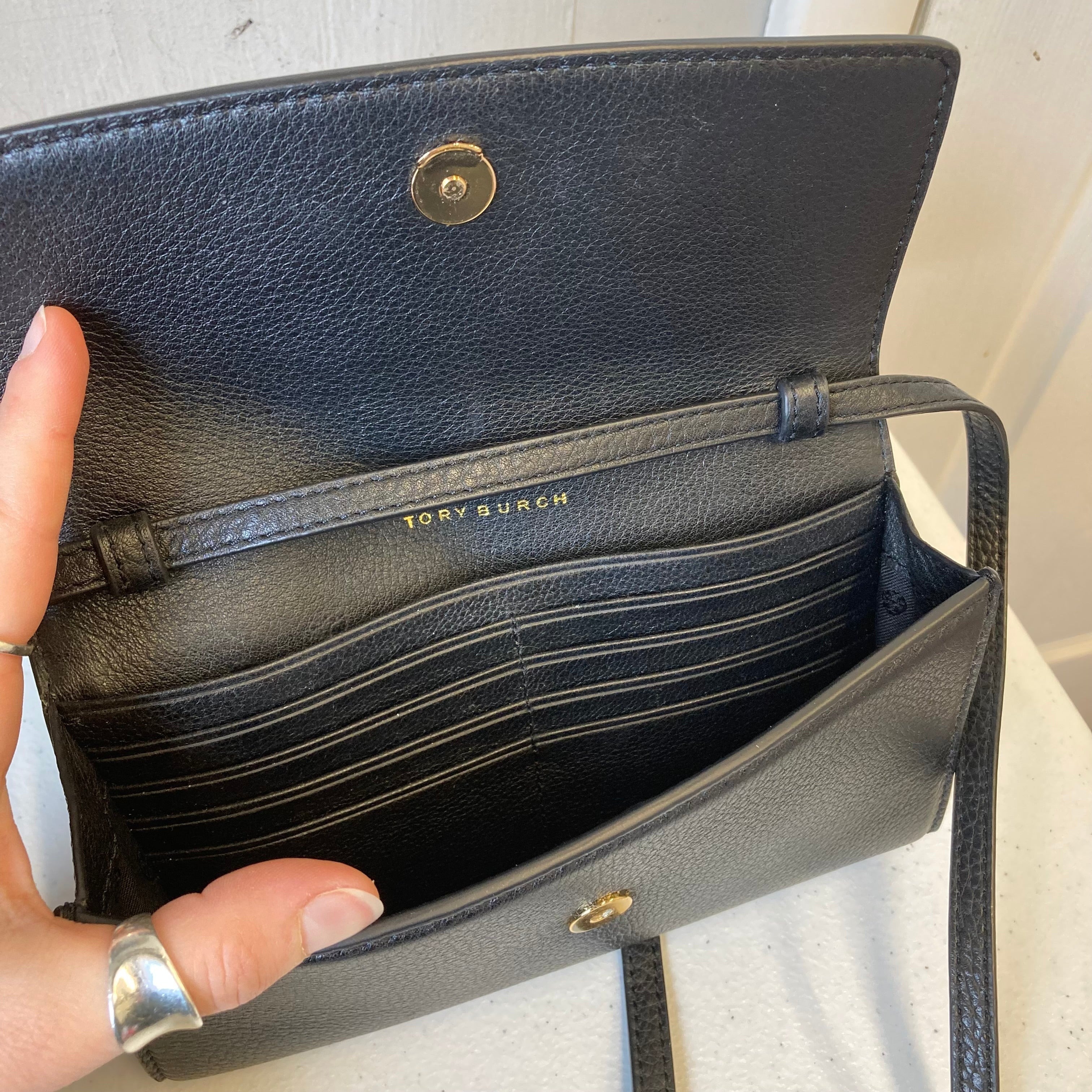 Crossbody Designer By Tory Burch In Black, Size:Small