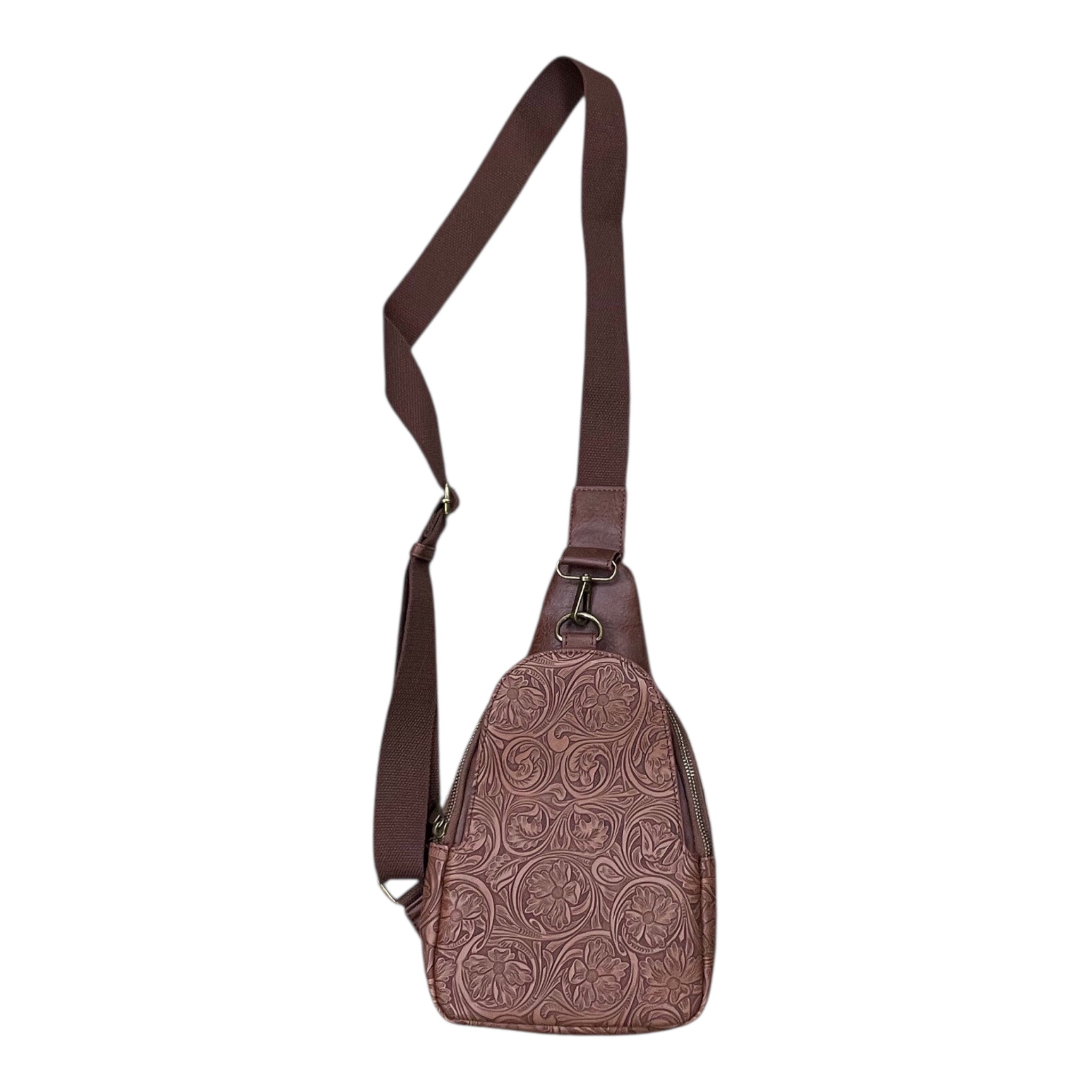 Crossbody By Clothes Mentor In Brown, Size:Small