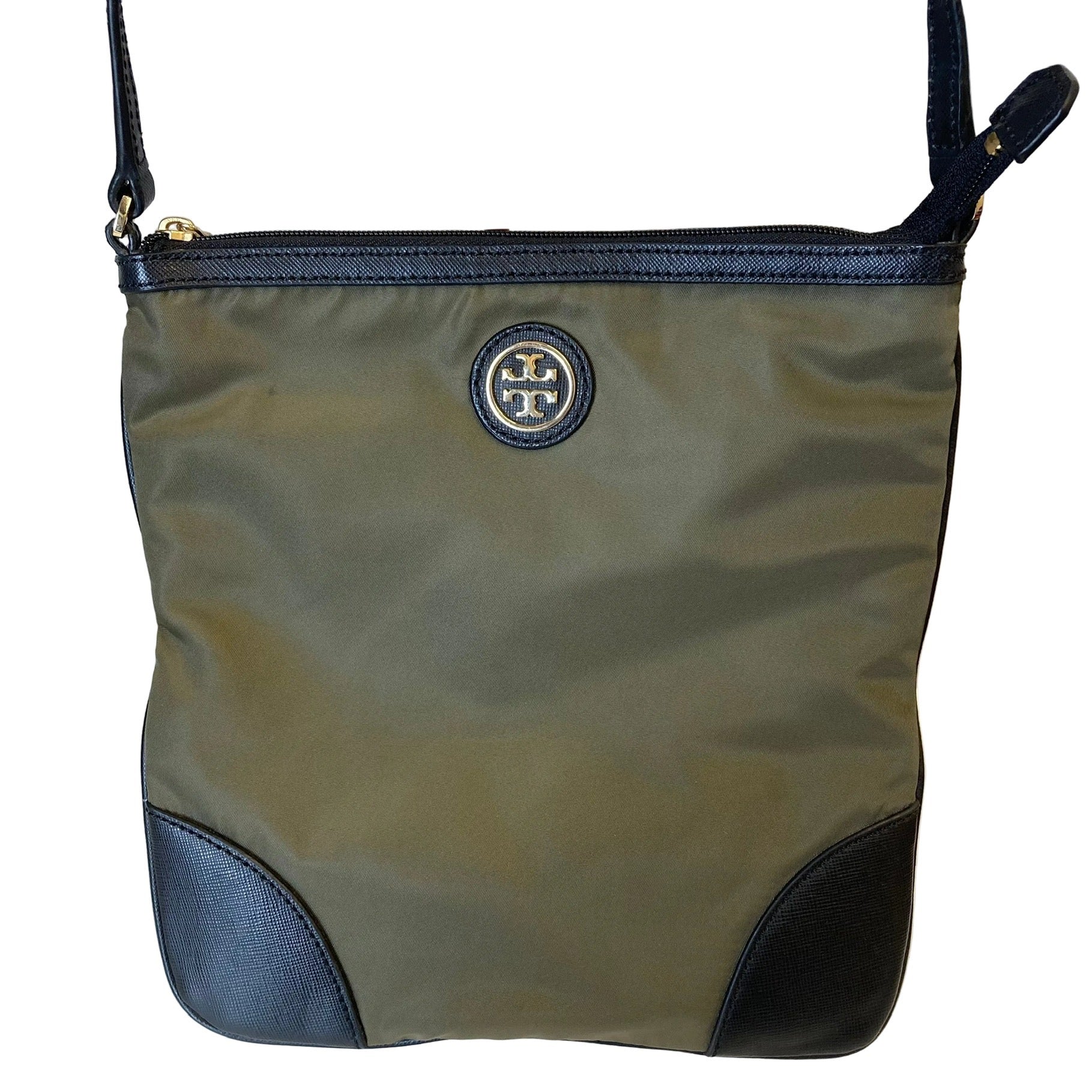 Handbag Designer By Tory Burch In Green, Size:Medium