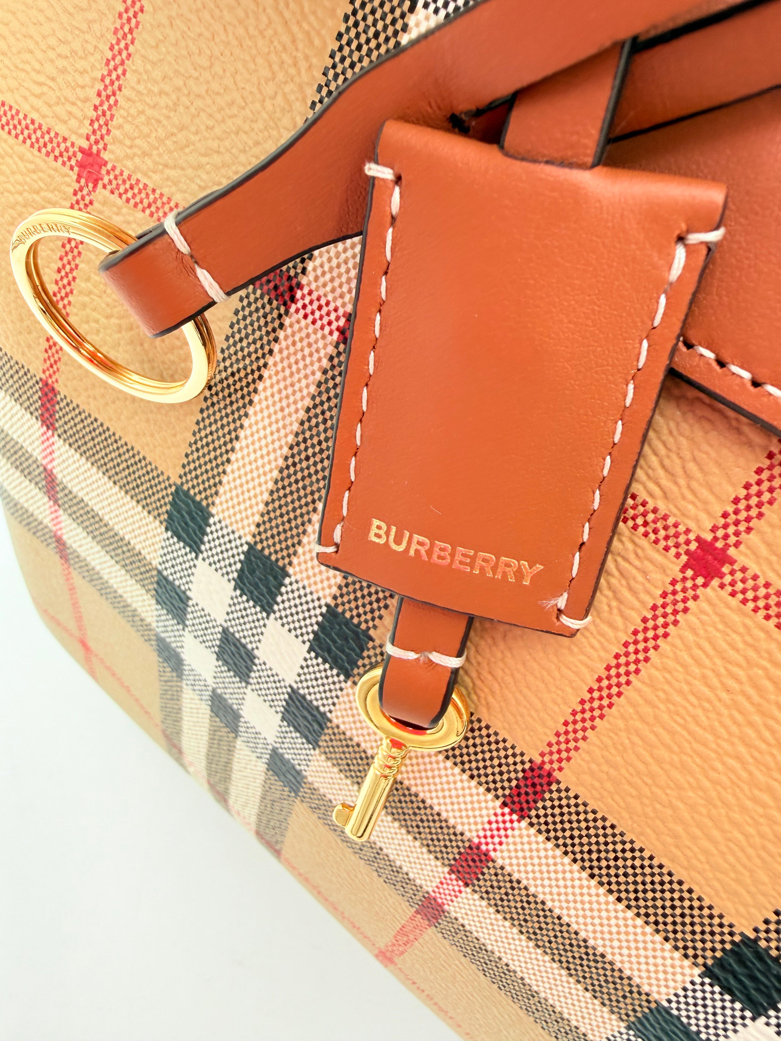 Handbag Luxury Designer By Burberry In Tan, Size:Medium