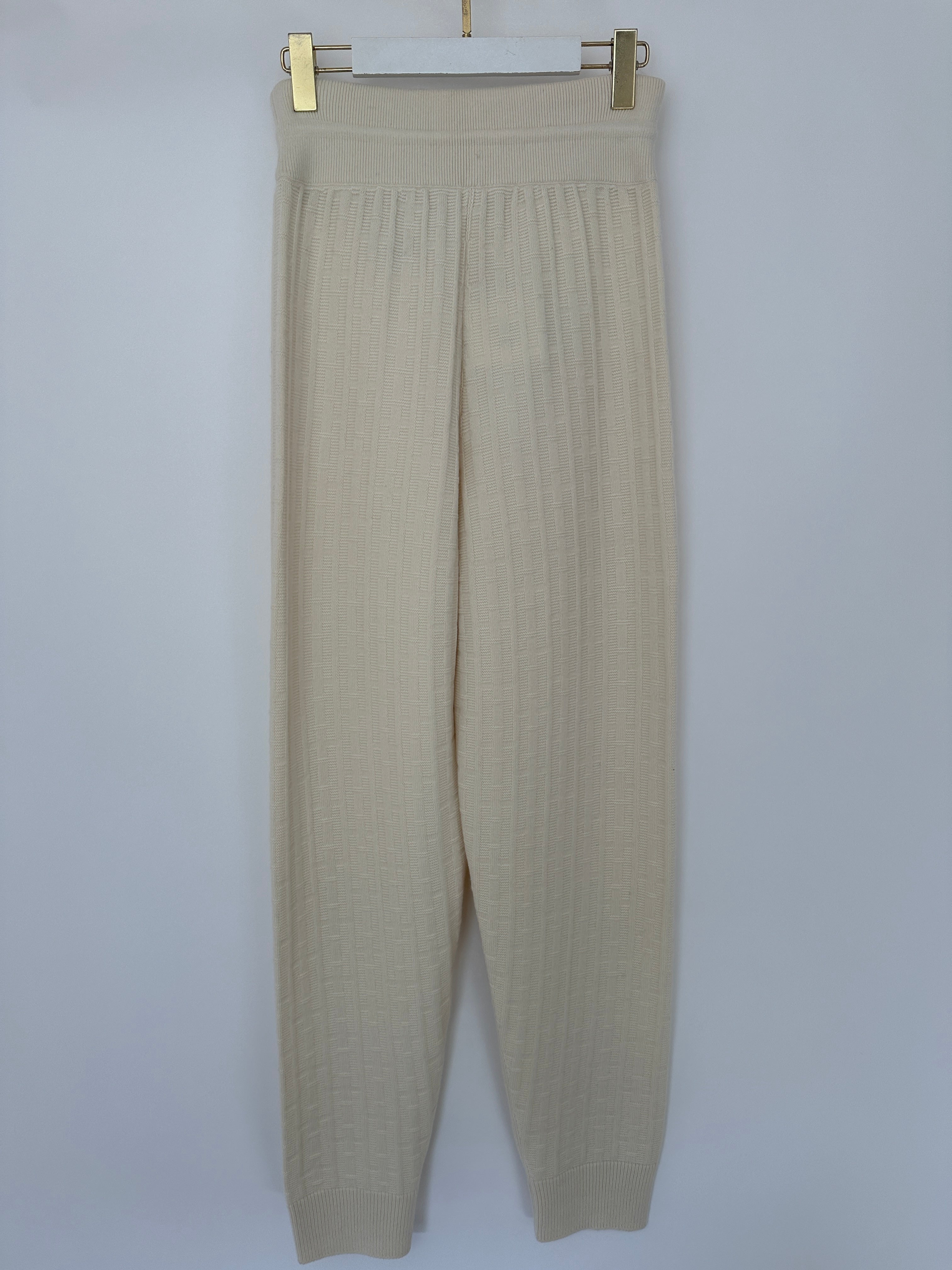 Hermes "H" Wool Jogging Pants In Blanc Naturel Size FR 40 (UK 12)