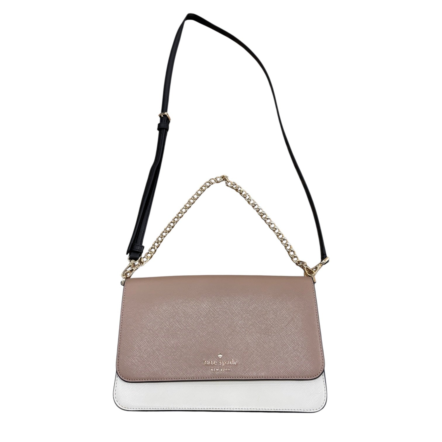 Crossbody Designer By Kate Spade In Black & Tan, Size:Small