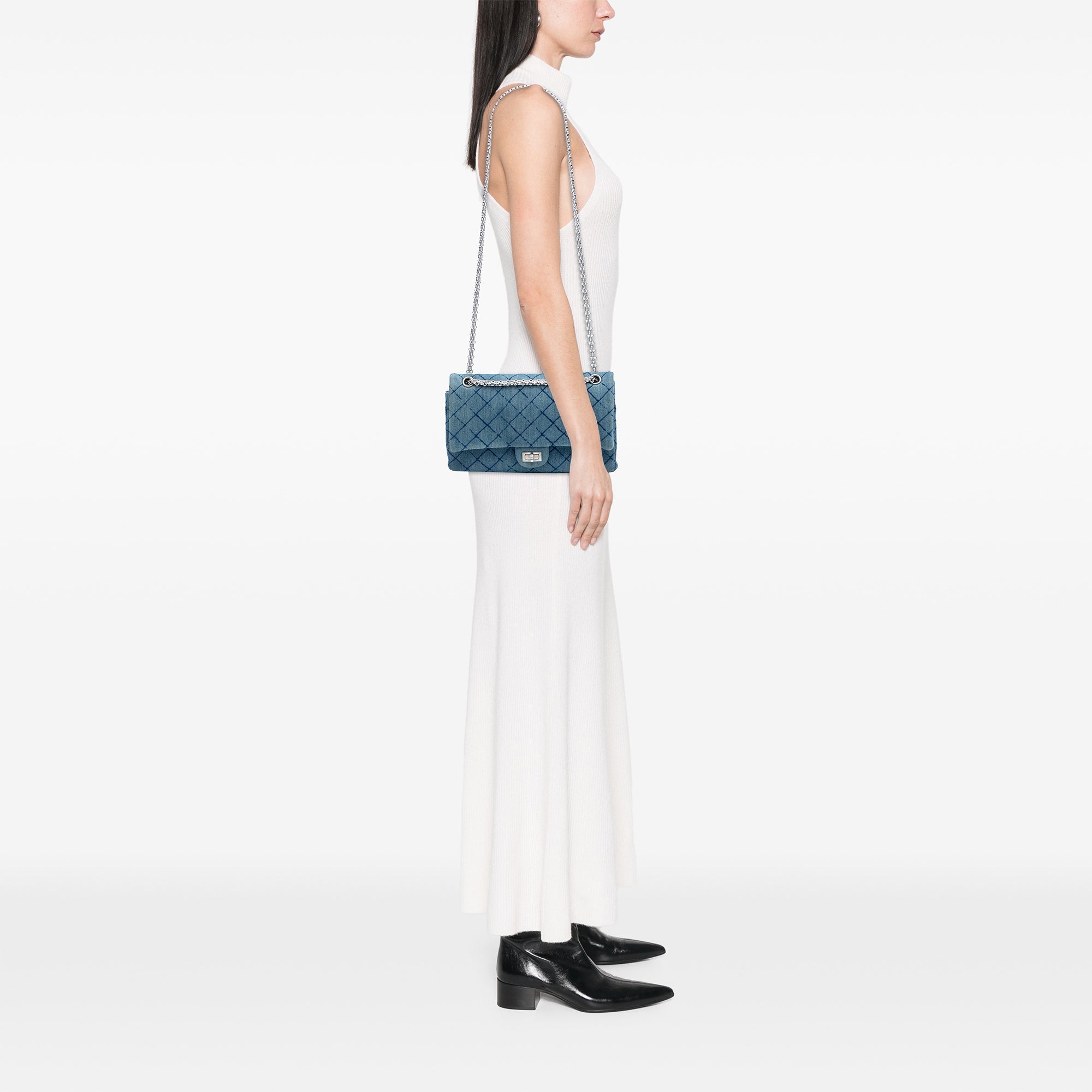 Reissue 2.55 Flap Bag Quilt Printed Denim 225