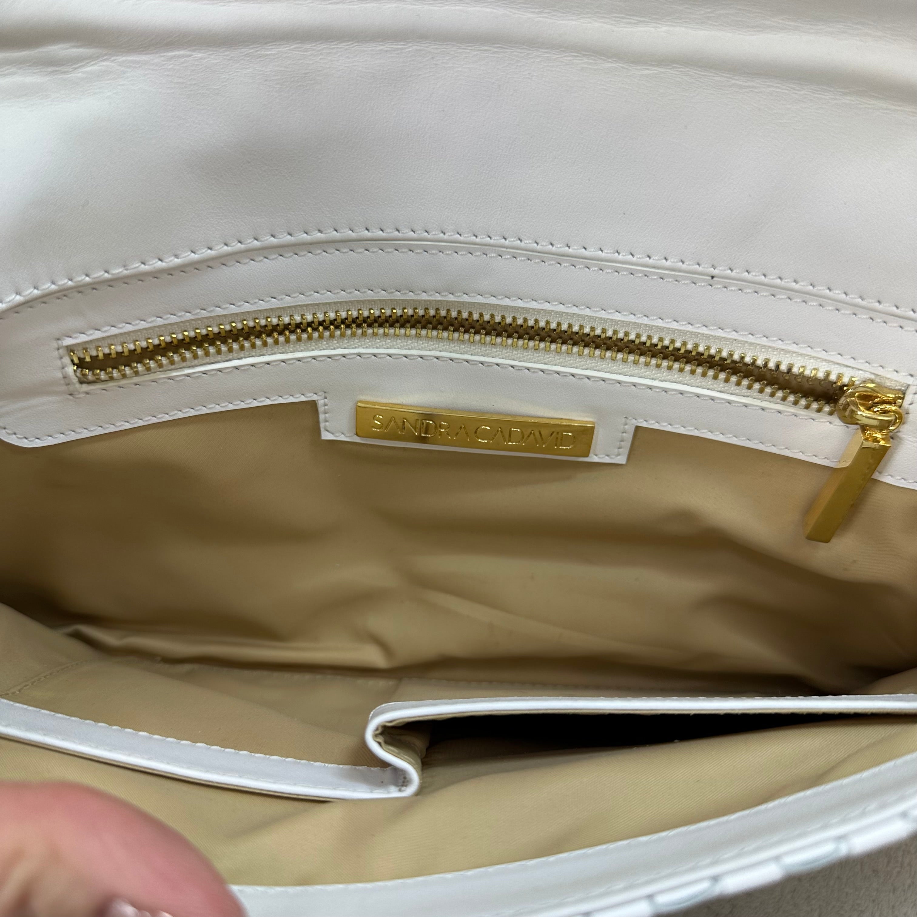 Leather clutch Handbag By Sandra Cadavid, Size: Medium