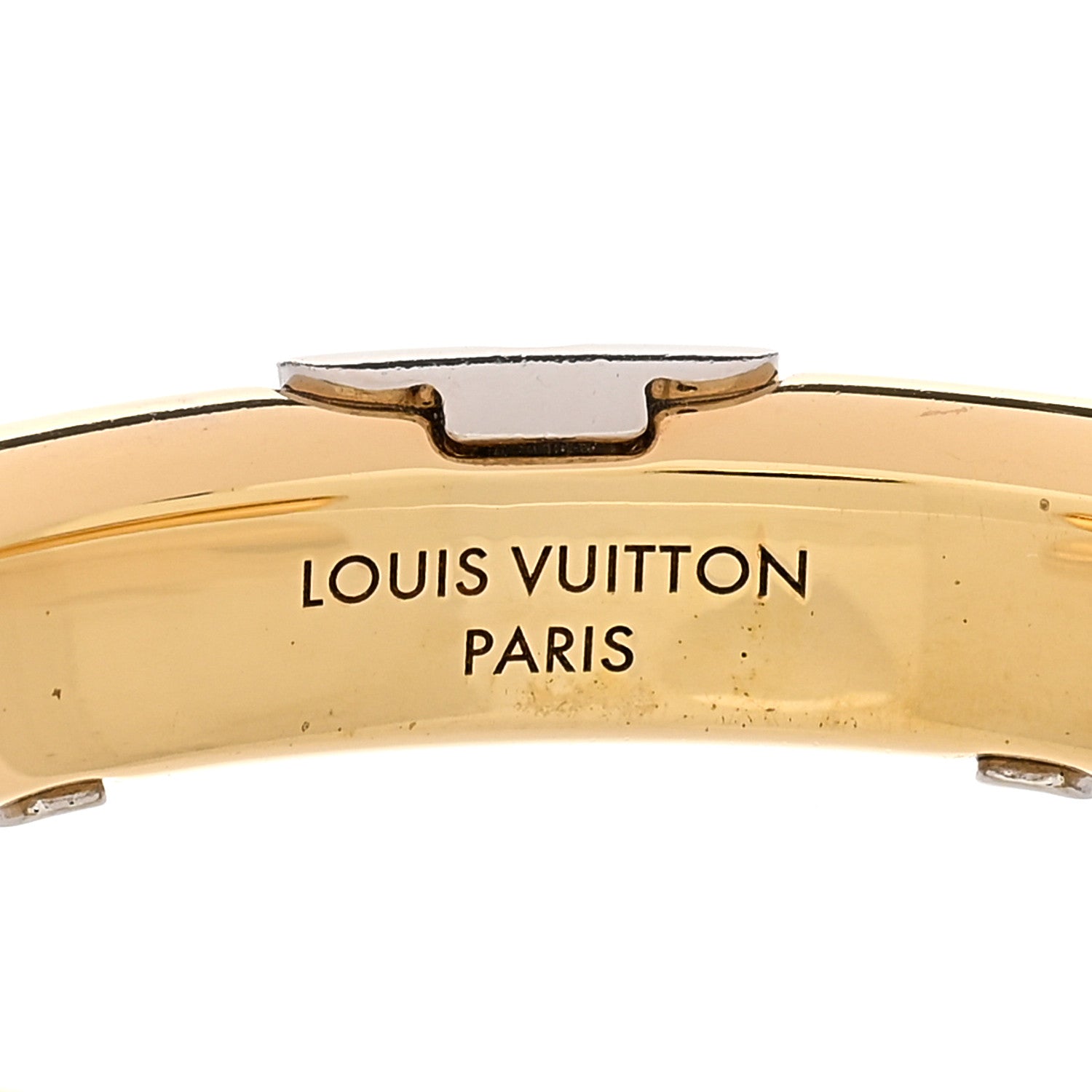 Brass Monogram Flower Cuff S Gold