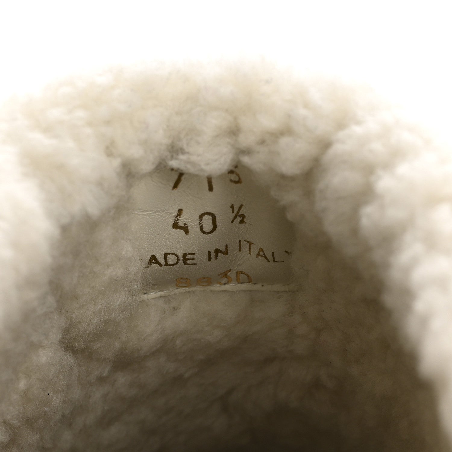 Suede Shearling Triangle Logo Slippers 40.5 Deserto