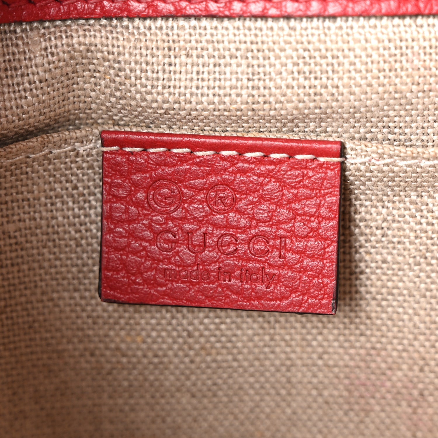 Dollar Calfskin Small Interlocking G Shoulder Bag Red