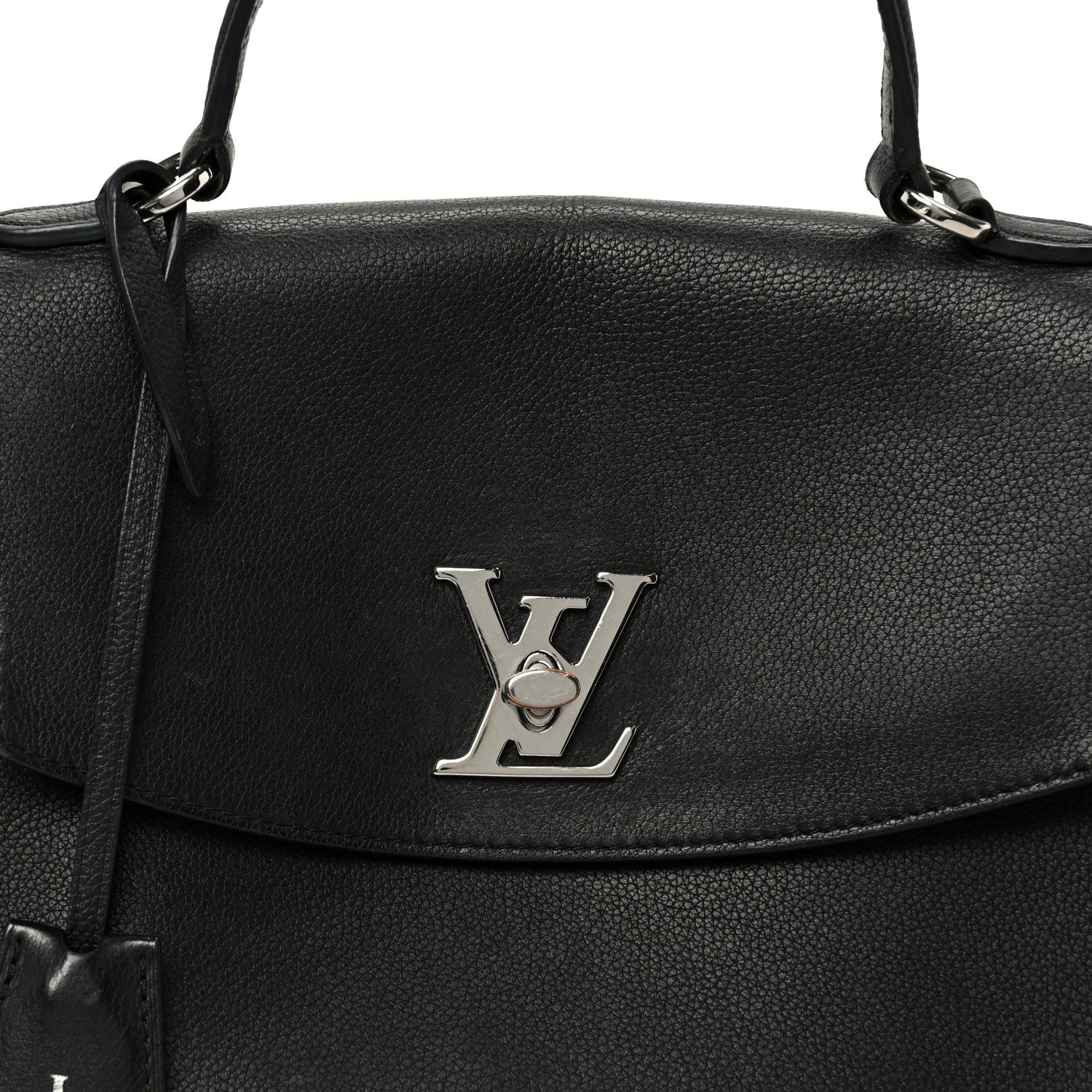 Soft Calfskin My Lockme Top Handle Black