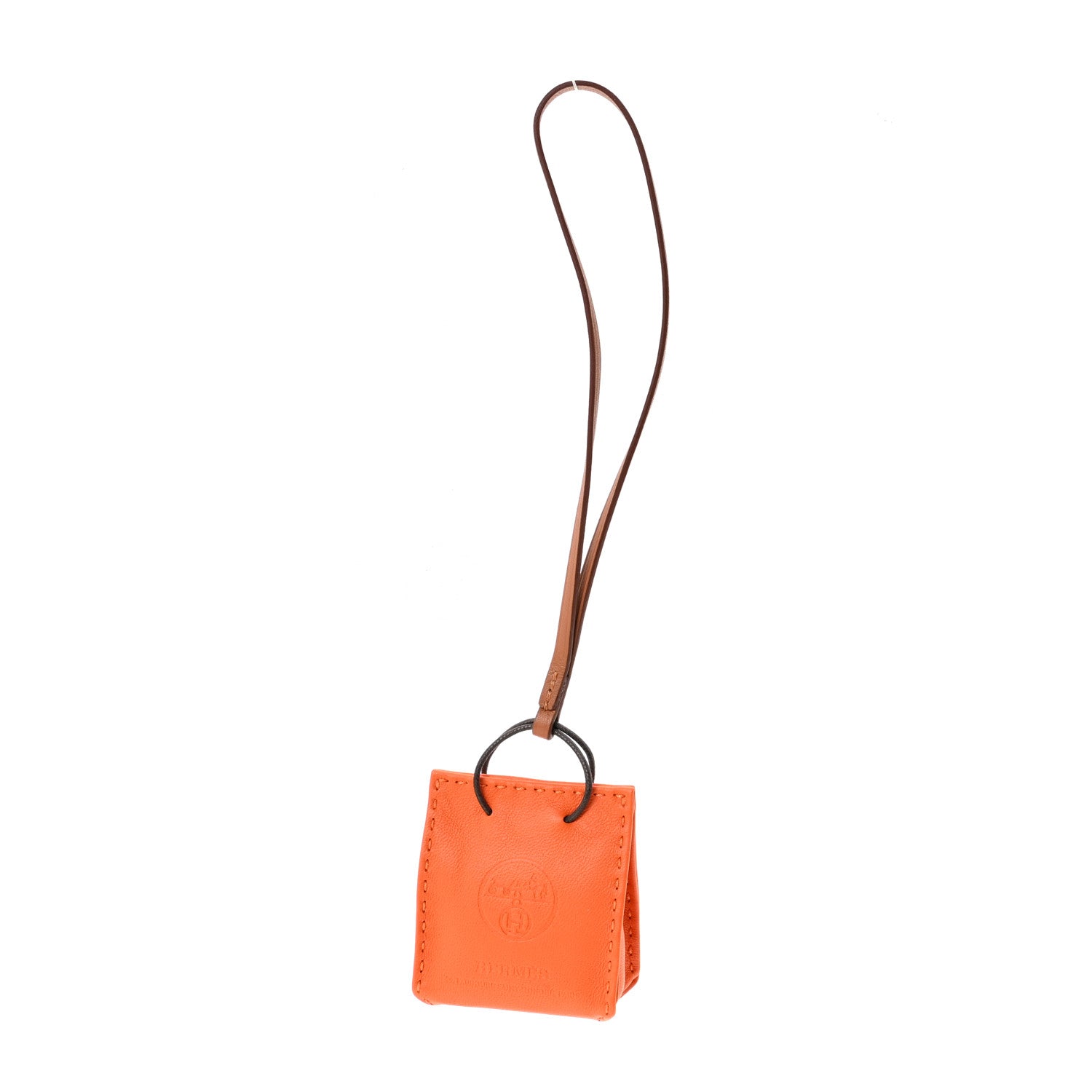 Milo Lambskin Swift Shopping Bag Charm Feu Gold