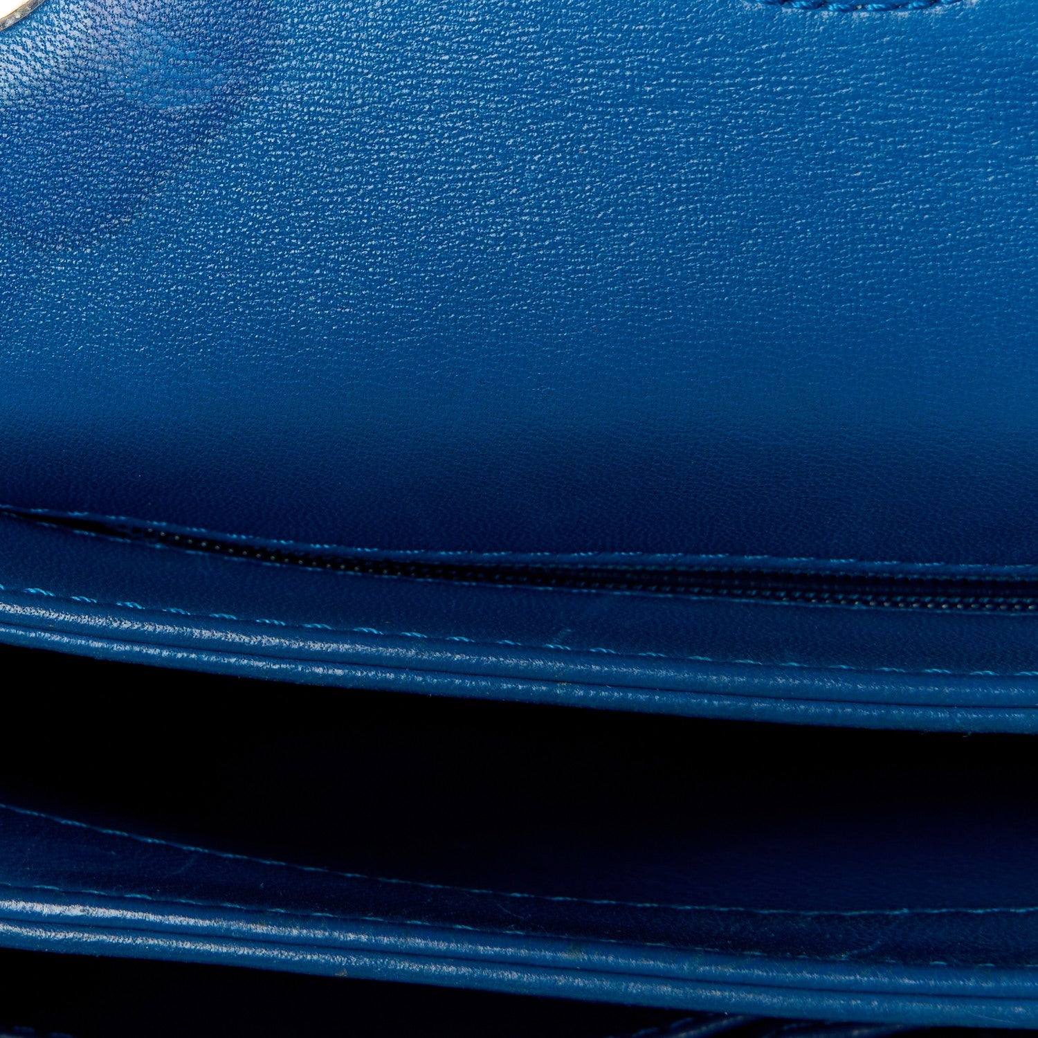 Lambskin Quilted Small Trendy CC Flap Dual Handle Bag Blue