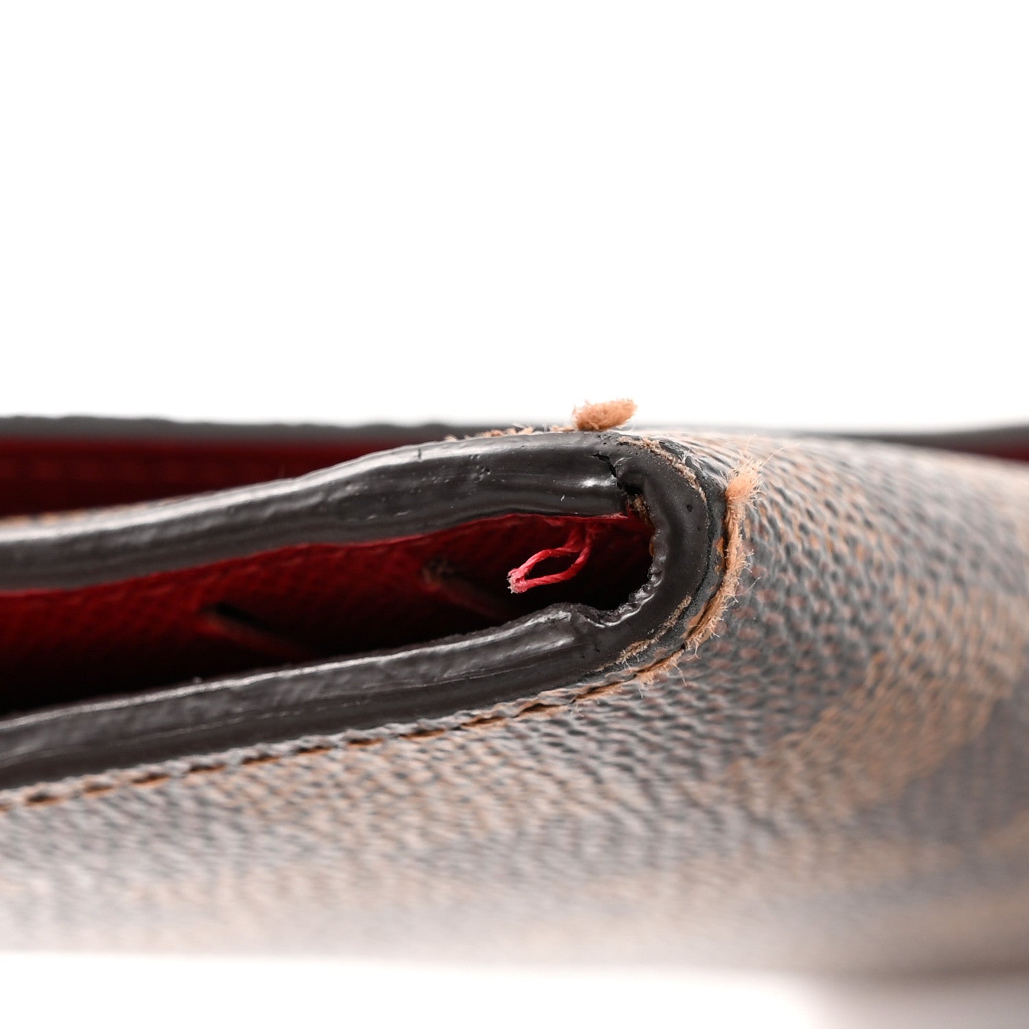 Damier Ebene Josephine Wallet Red