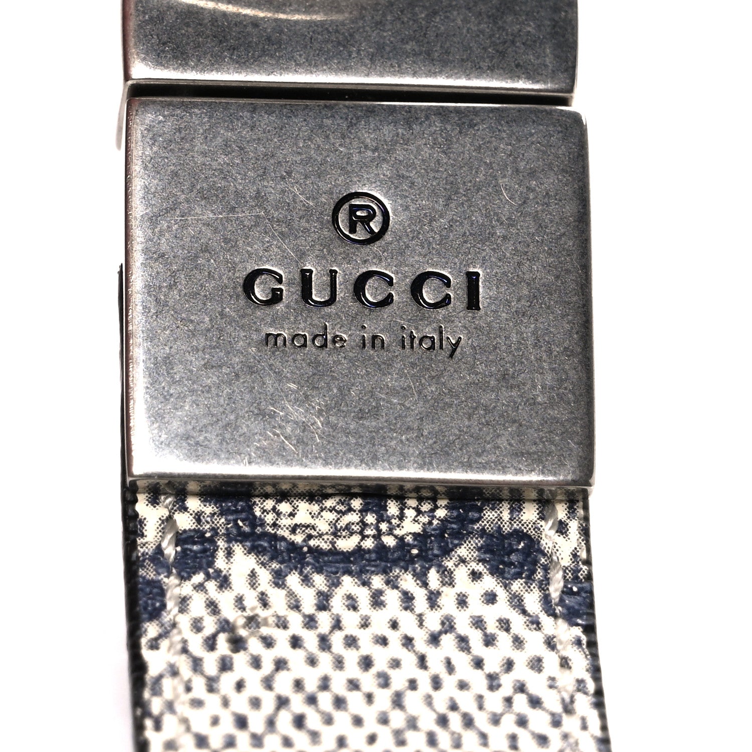 Calfskin GG Supreme Monogram Double G Reversible 20mm Belt  80 32 Beige Ebony Black