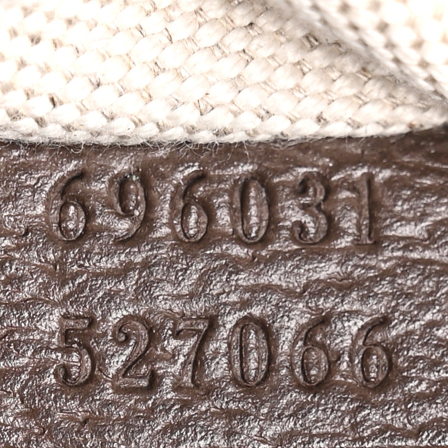 Monogram Jumbo GG Textured Dollar Calfskin Web Belt Bag Camel Ebony New Acero
