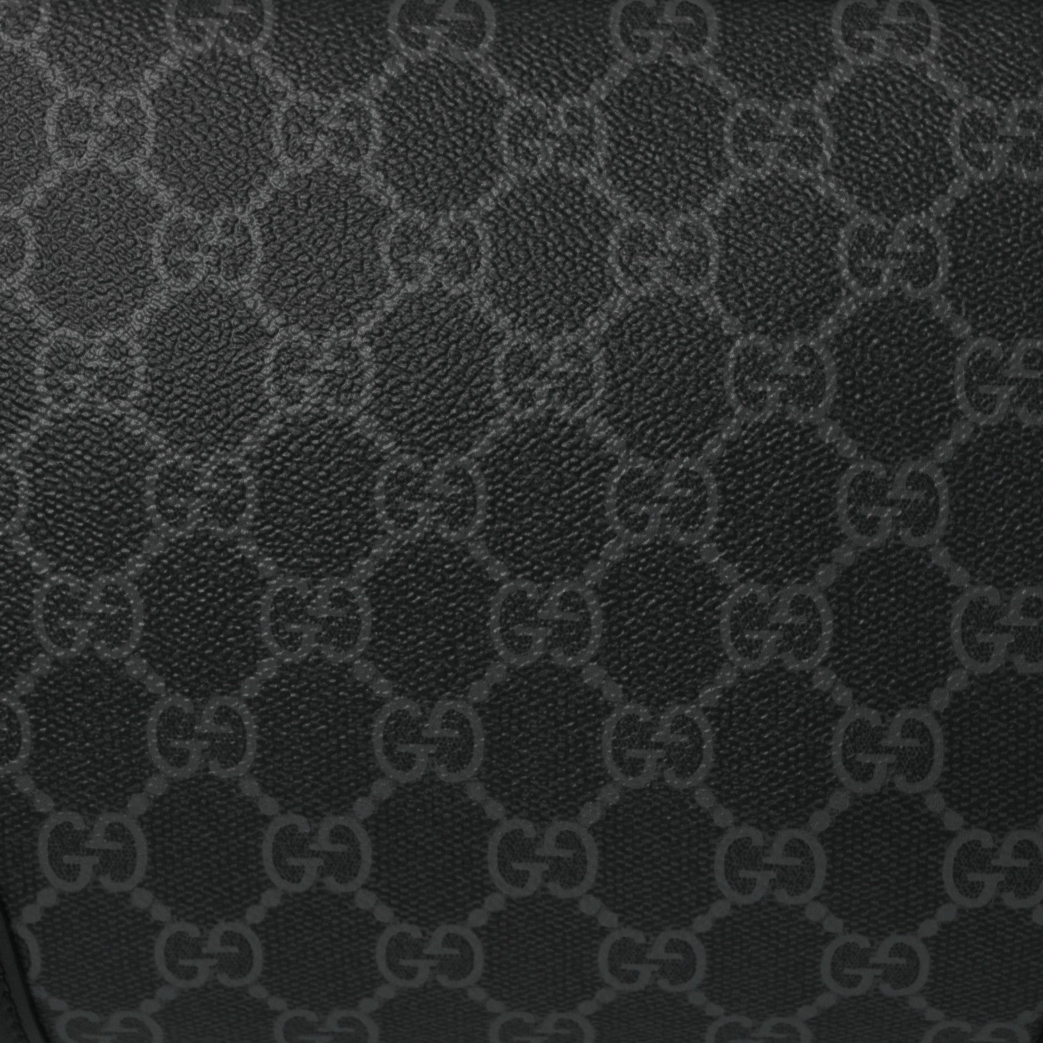 GG Supreme Monogram Textured Calfskin Emblem Small Crossbody Black