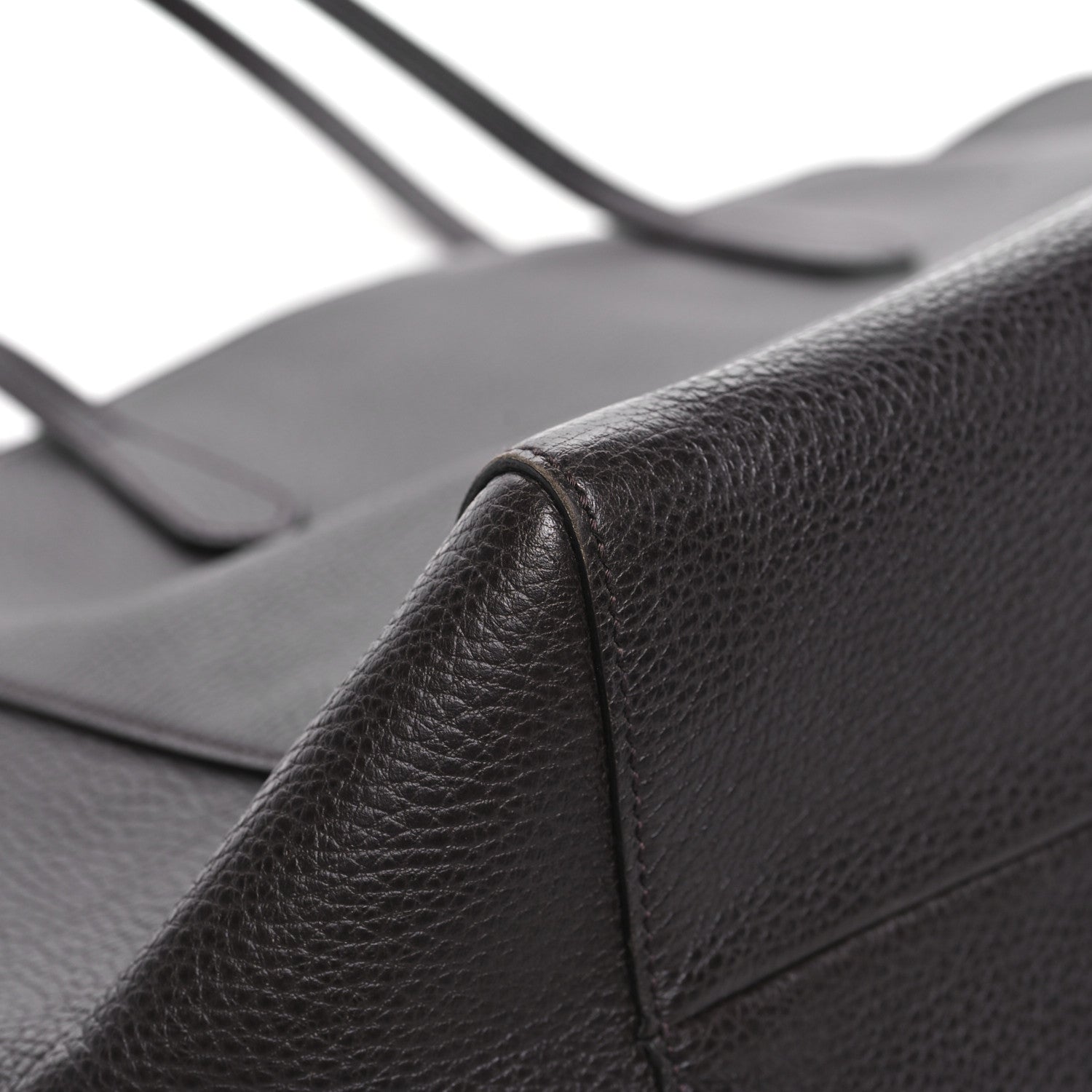 Dollar Calfskin Interlocking G Tote Dark Brown