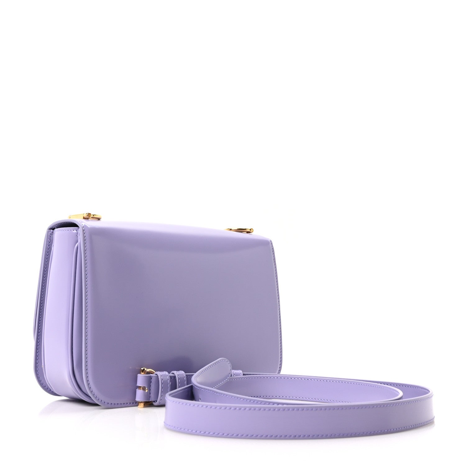 Patent Siena Small Shoulder Bag Lapis