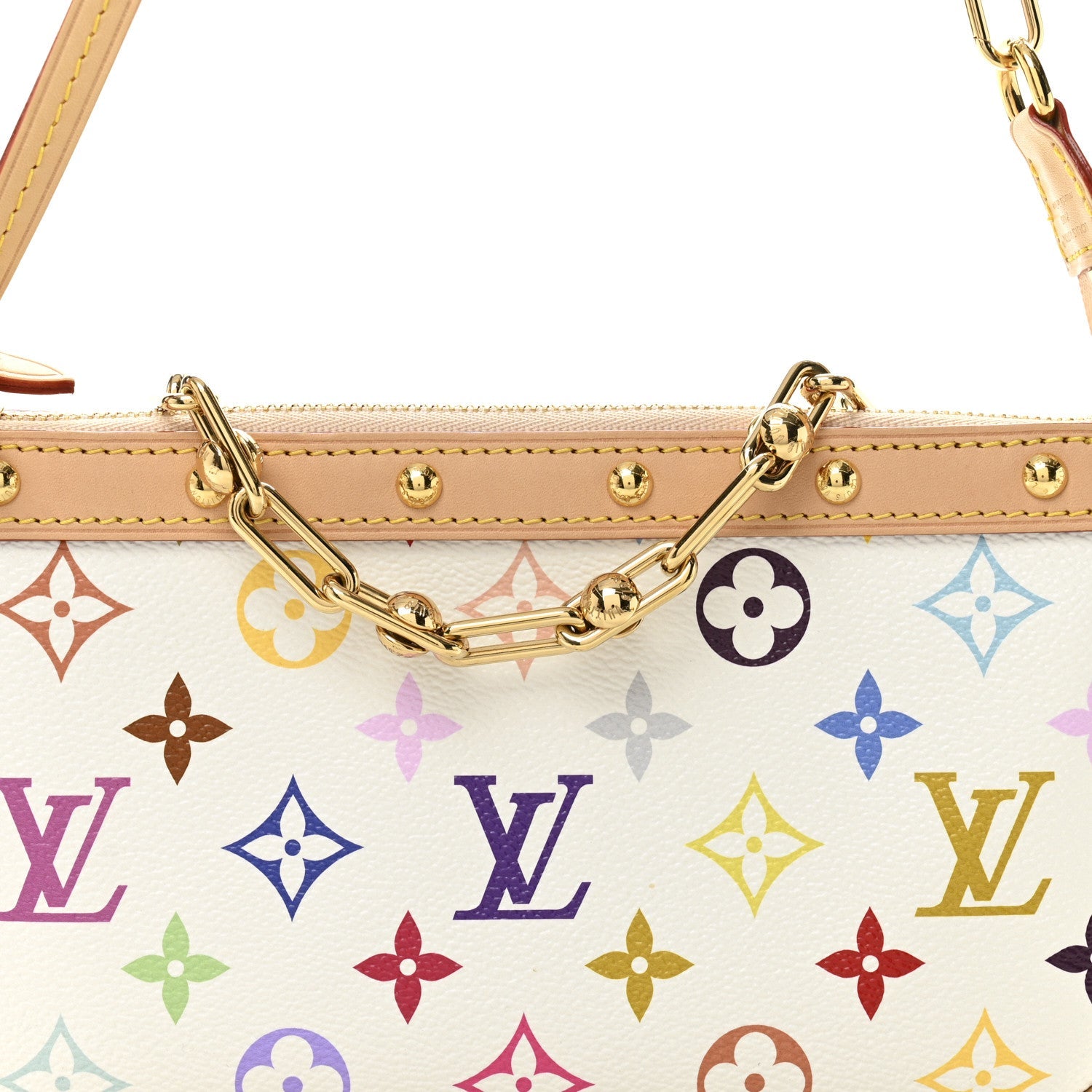 LV X TM Monogram Multicolor Pochette Accessories White