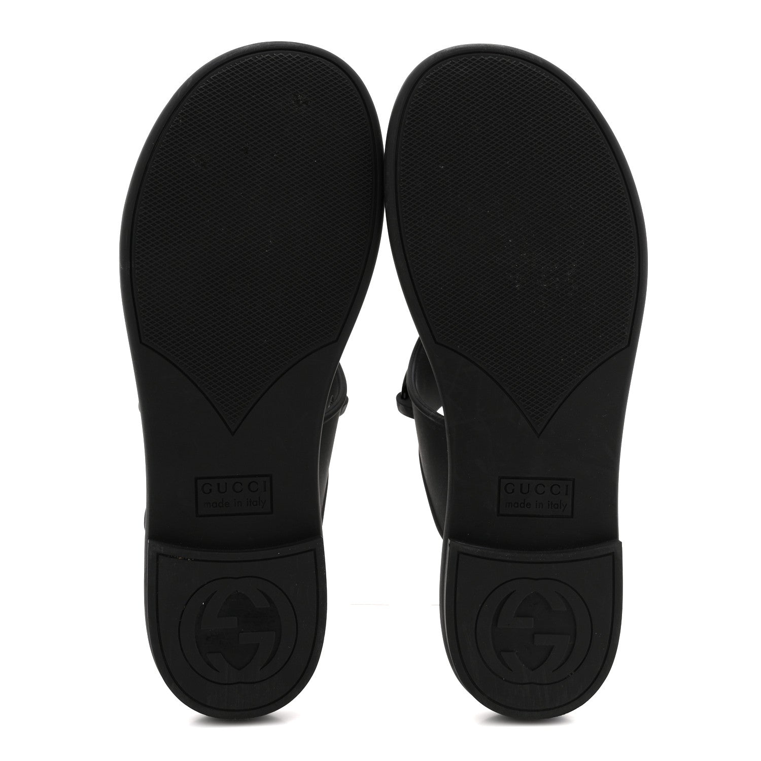 Rubber Womens Horsebit Thong Sandals 38 Black