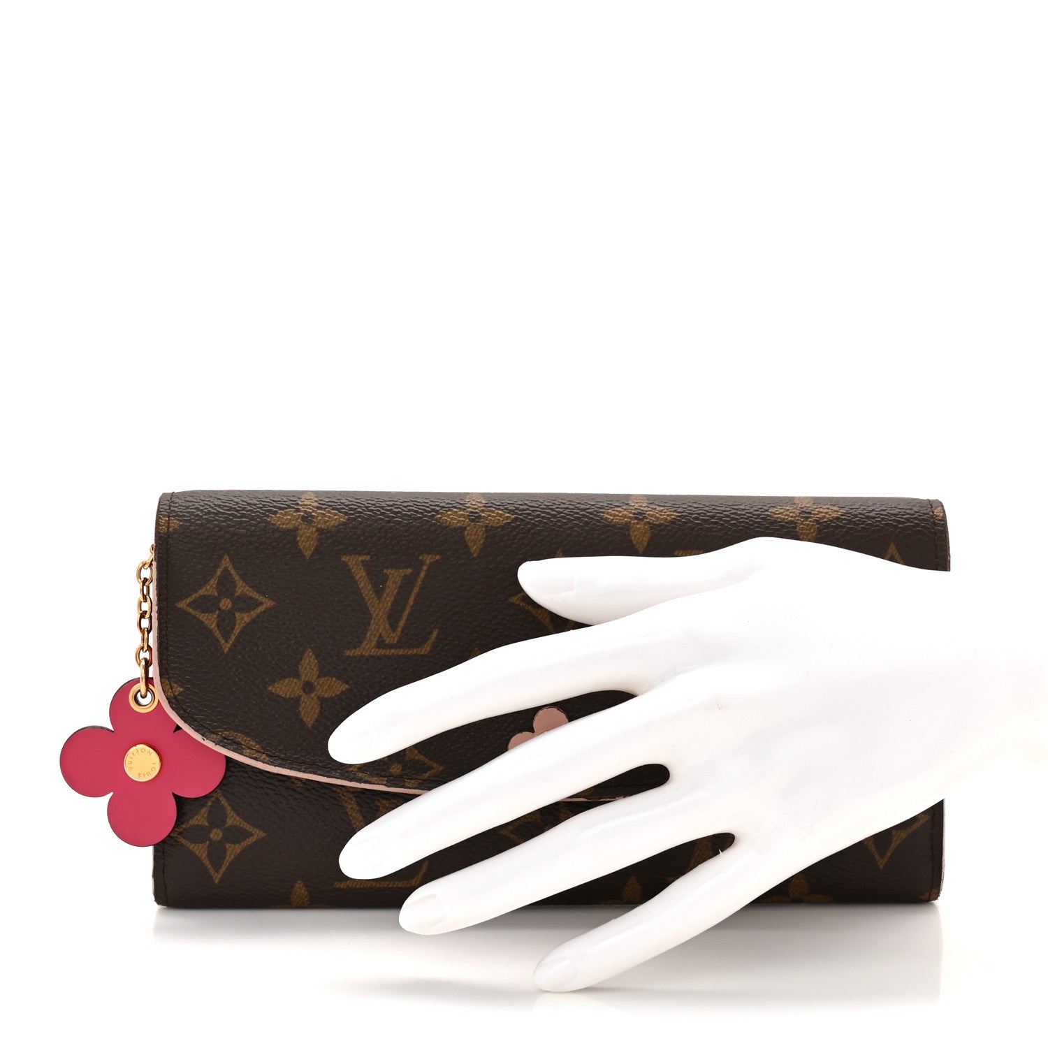 Monogram Bloom Flower Emilie Wallet Fuchsia