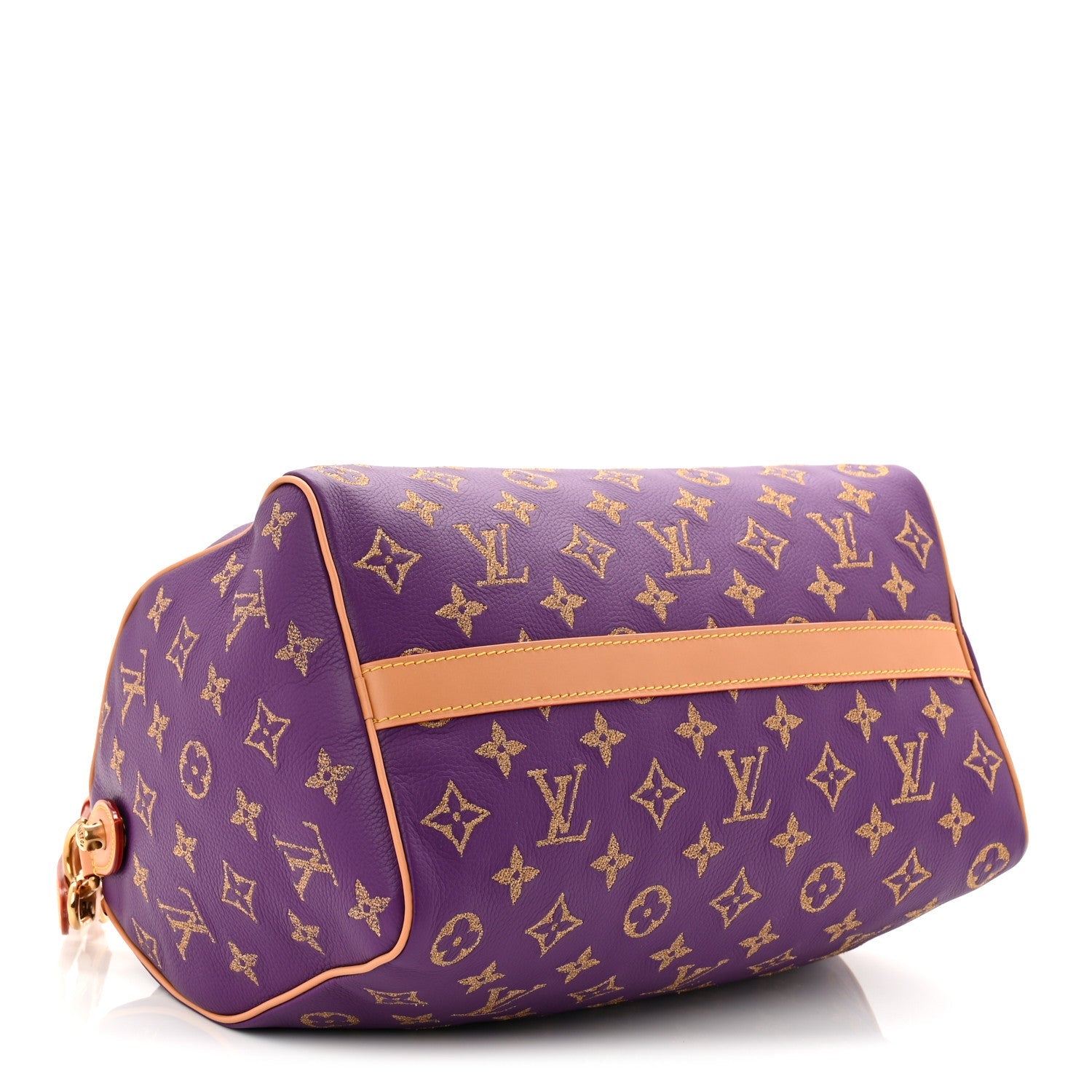 Calfskin Monogram Speedy P9 Bandouliere 30 Golden Lotus Purple