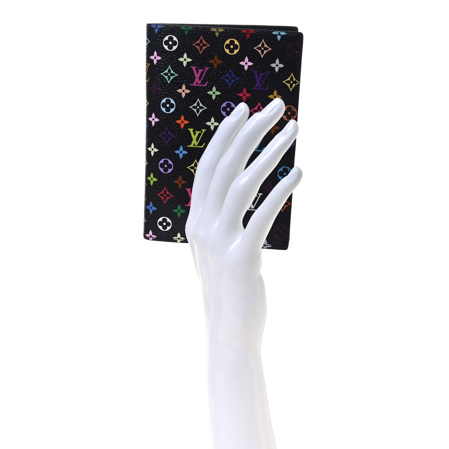 LV X TM Monogram Multicolor Passport Cover Black