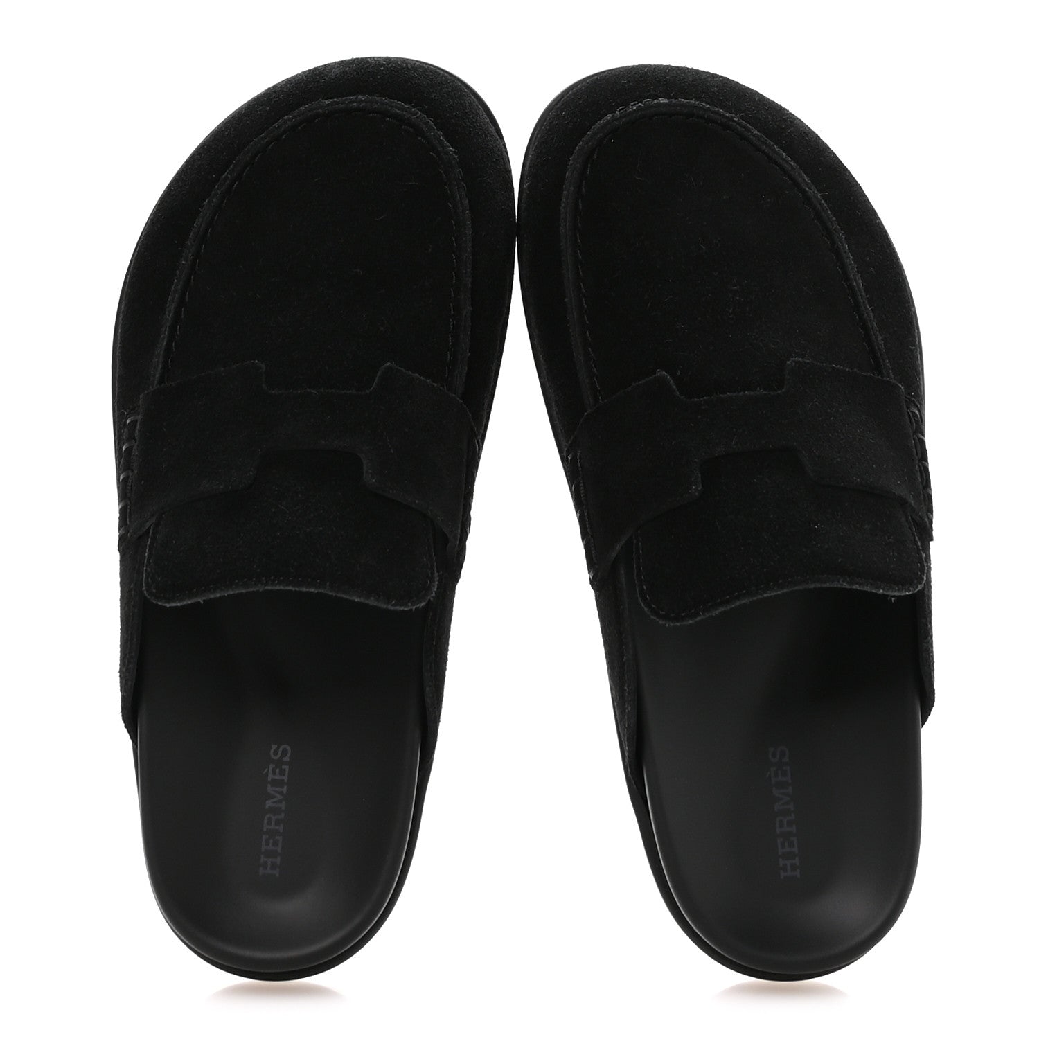 Suede Calfskin Go Mules 36.5 Black