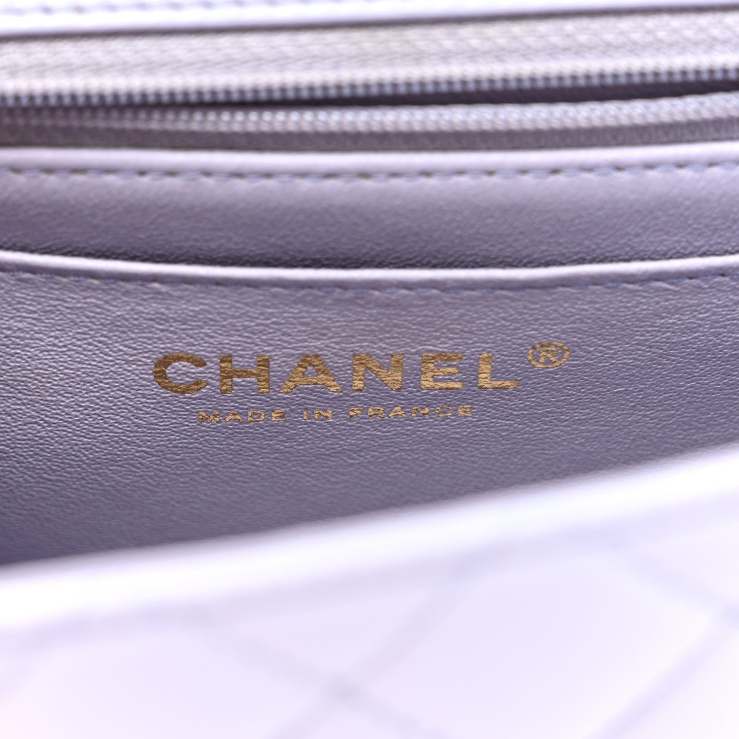 Lambskin Quilted Mini Top Handle Rectangular Flap Light Purple