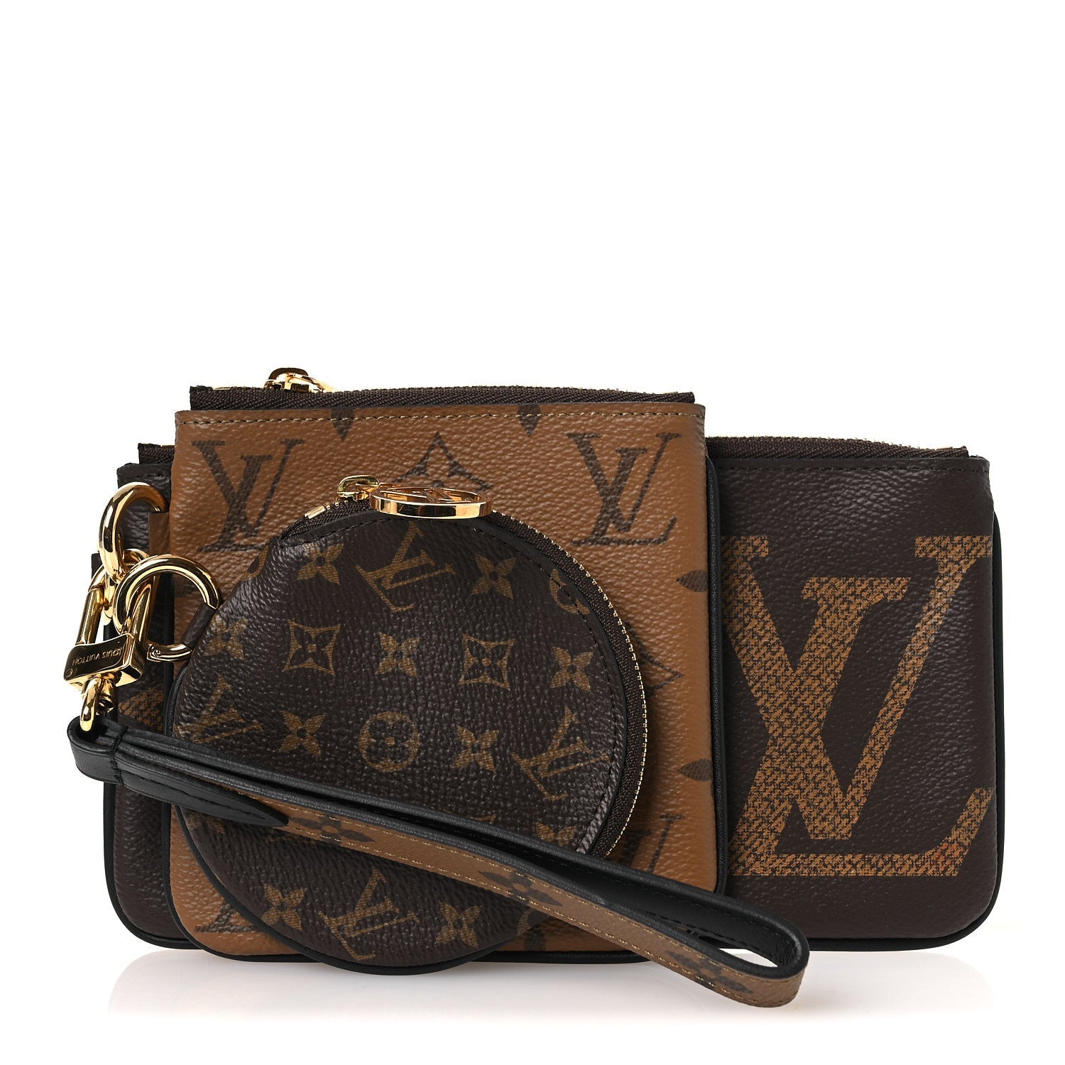 Reverse Monogram Giant Trio Pouch