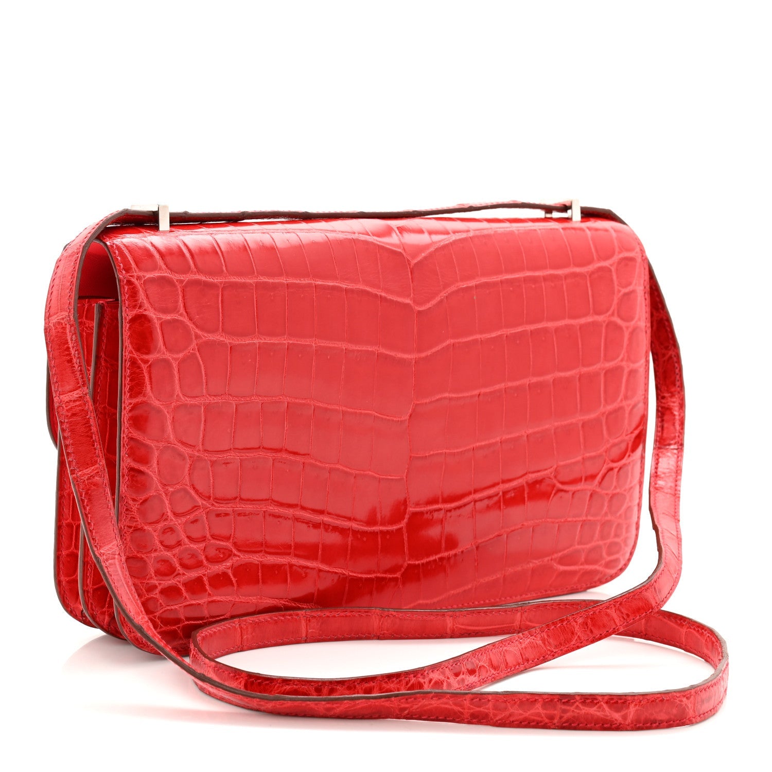 Shiny Niloticus Crocodile Constance Elan 25 Rouge Casaque