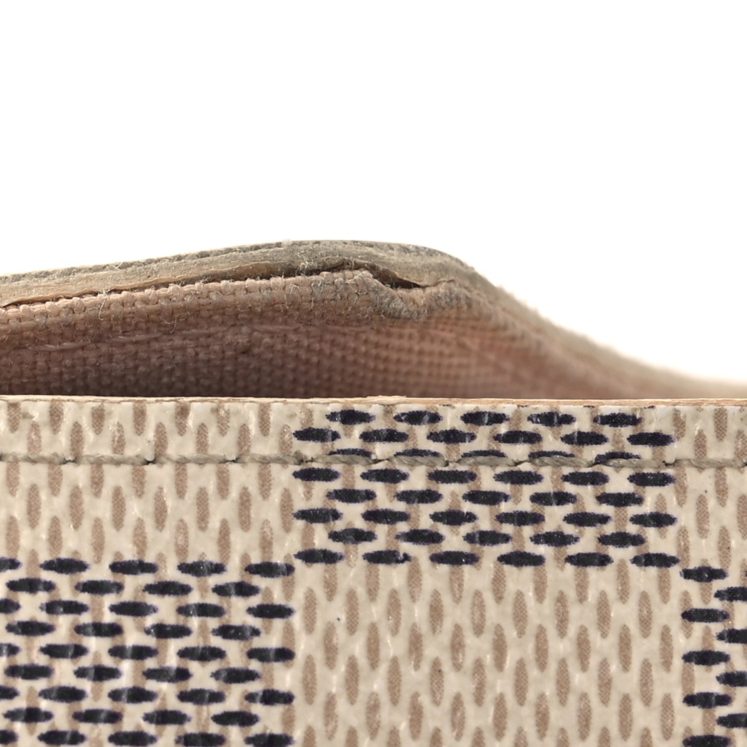 Damier Azur Pochette Felicie Chain Wallet Rose Ballerine