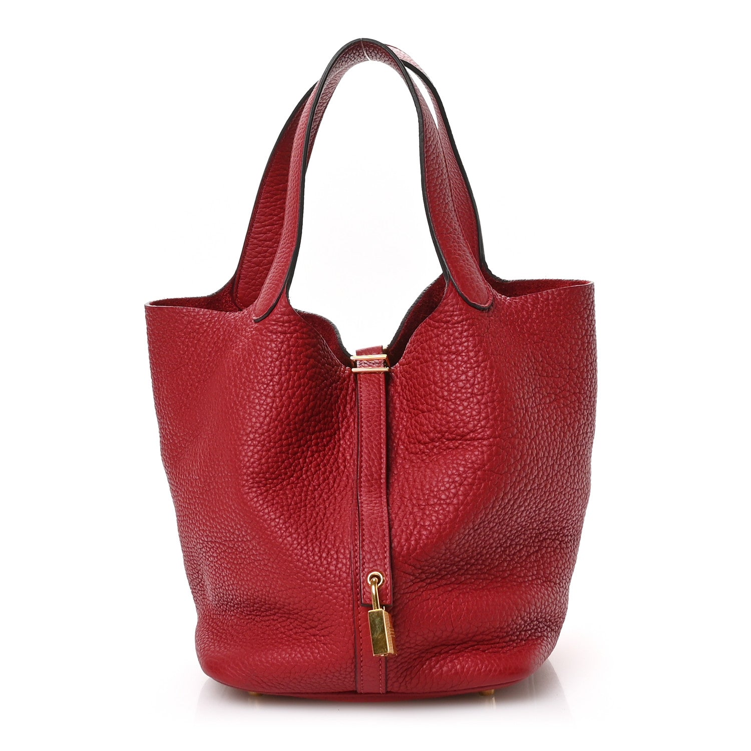 Taurillon Clemence Picotin Lock 22 MM Rouge Grenat