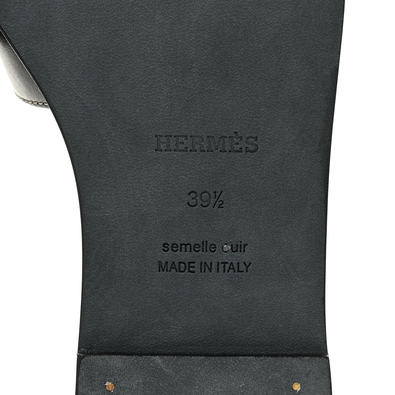 Box Calfskin Oran Sandals 39.5 Black
