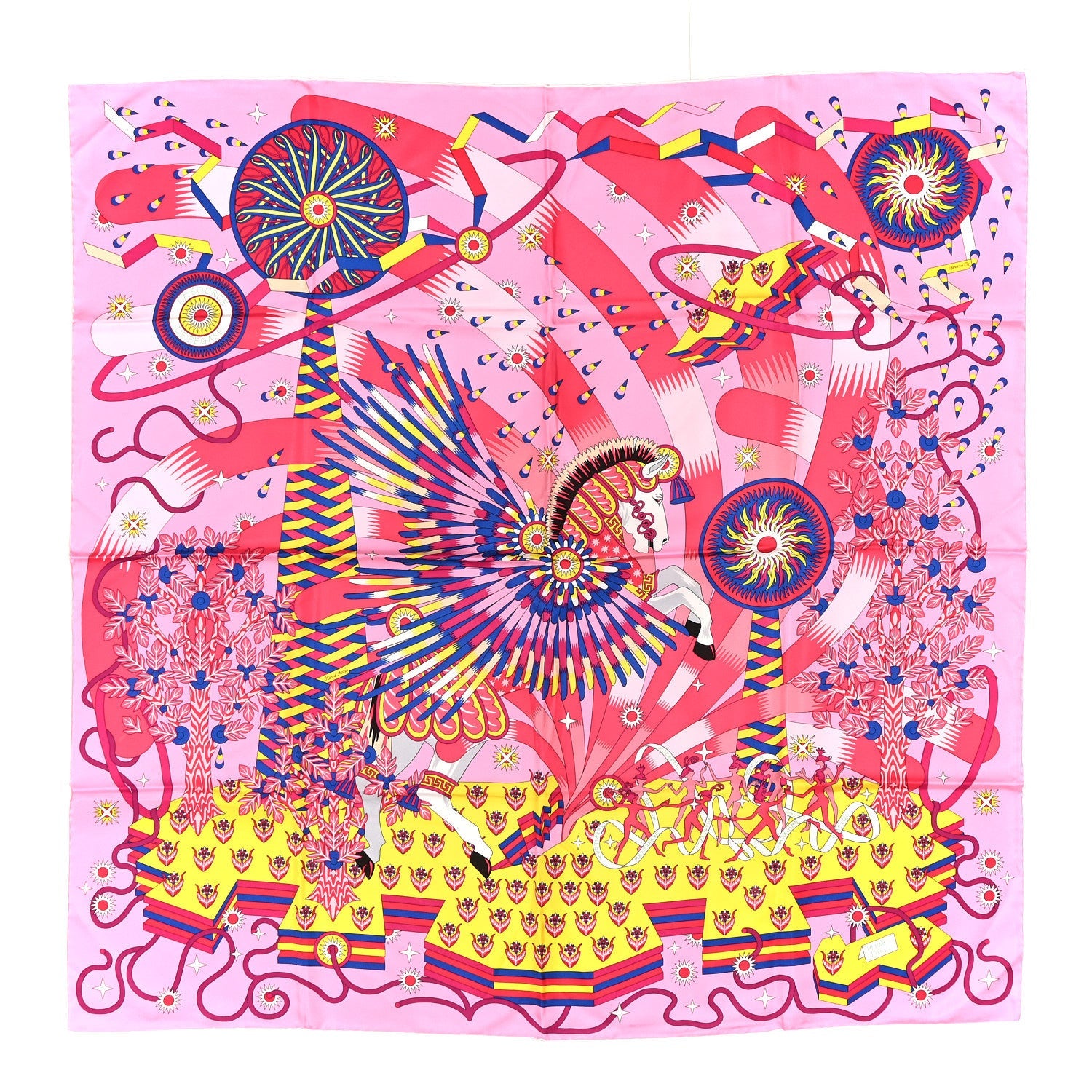 Silk Woof Woof Scarf 90 Rose