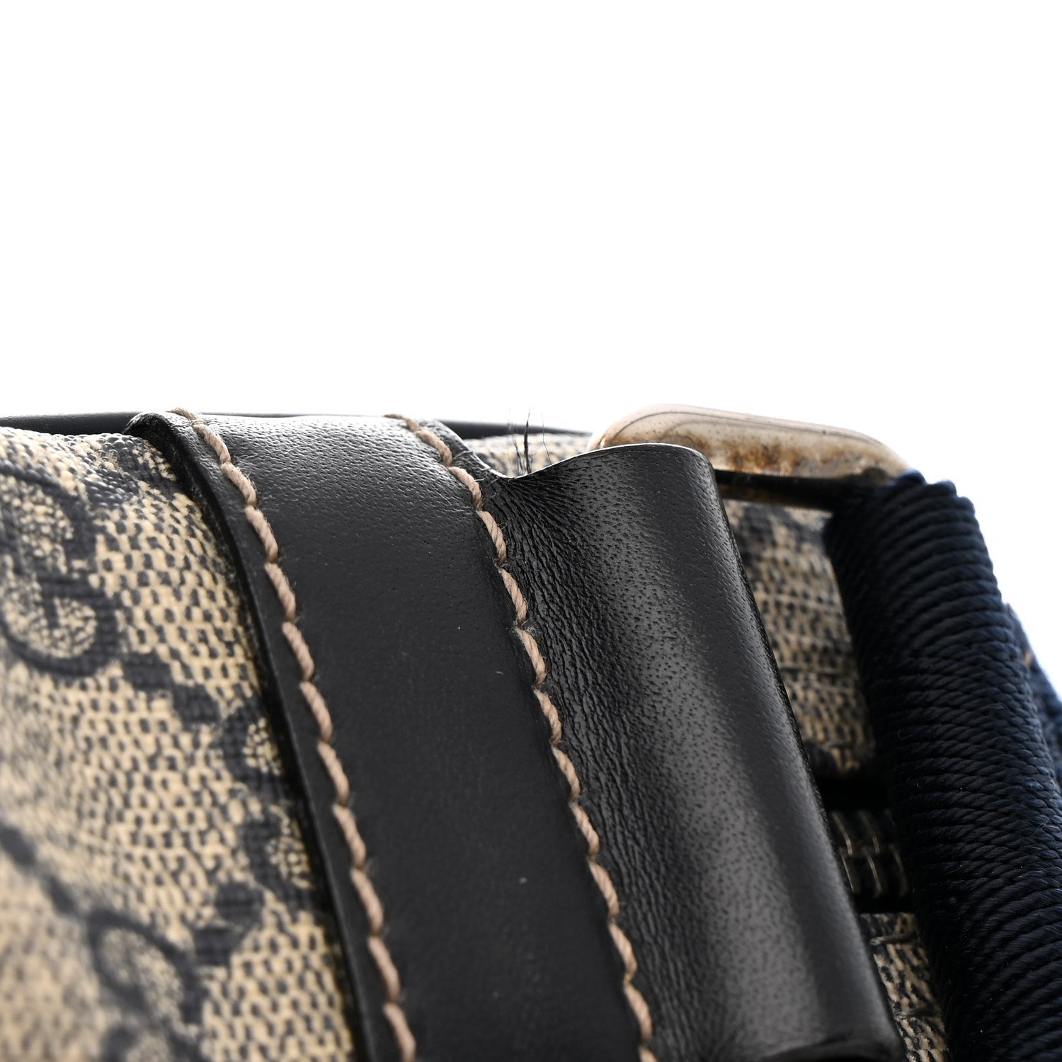 GG Plus Monogram Selleria Calfskin Medium Messenger Bag Beige Blue