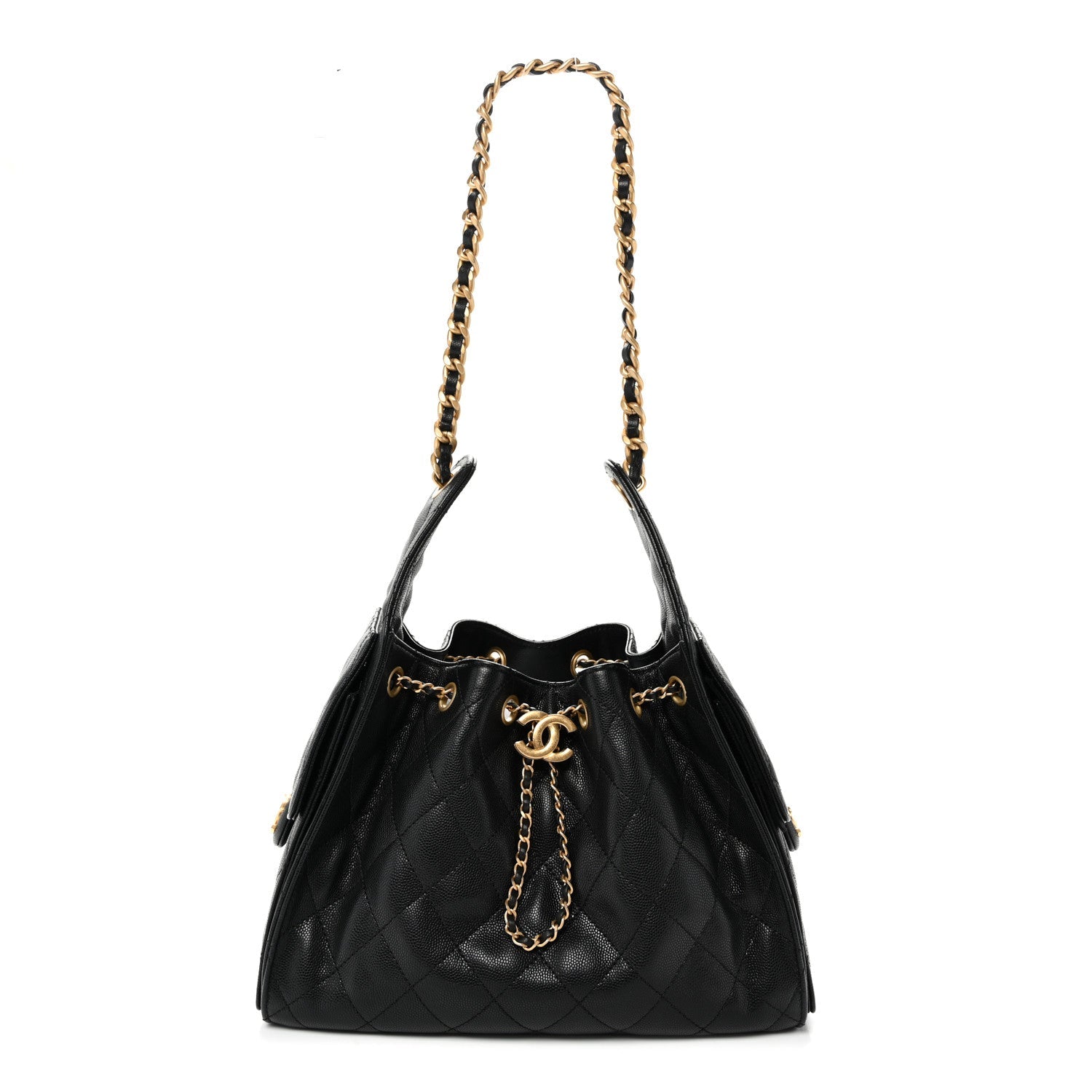 Caviar Quilted Small Chanel 25 Handbag Black