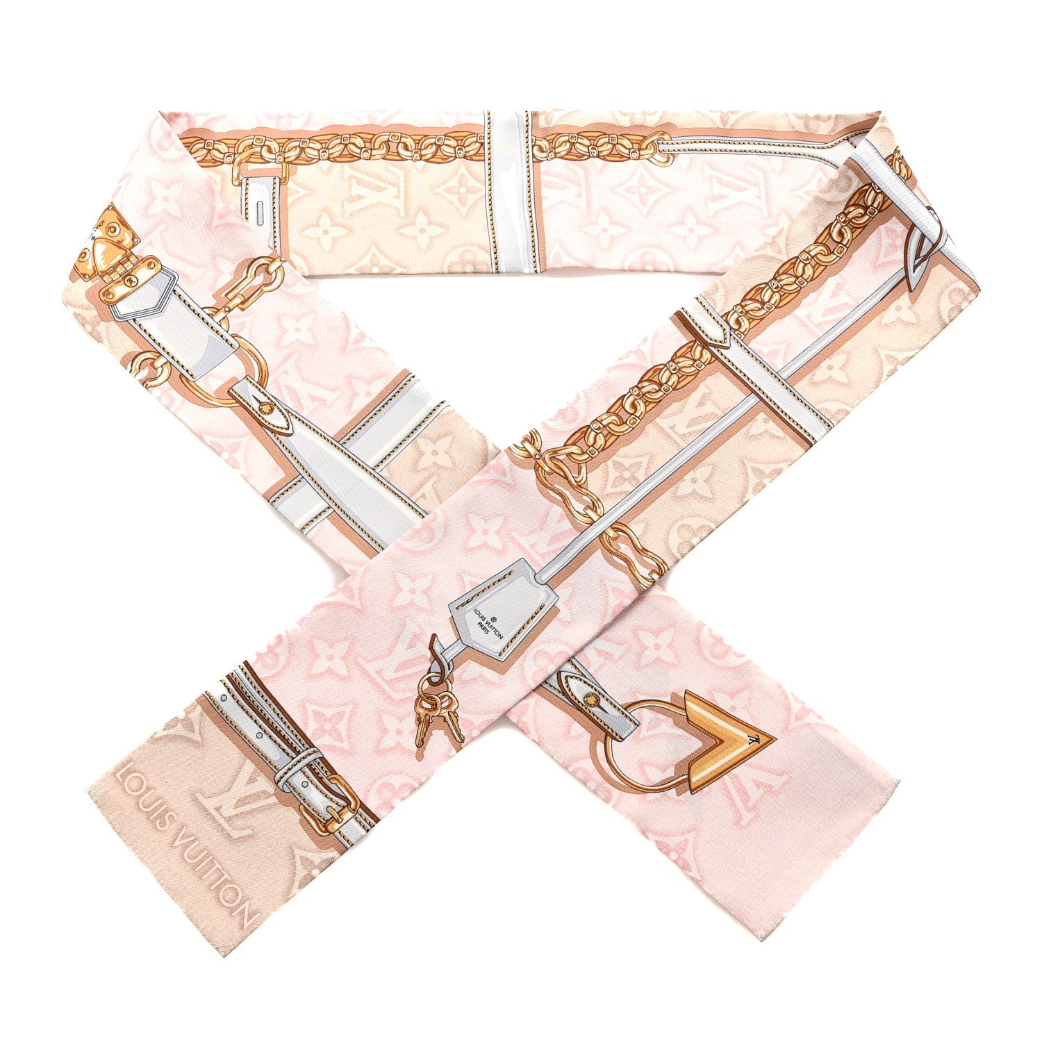 Silk Monogram Giant Confidential Bandeau Pink
