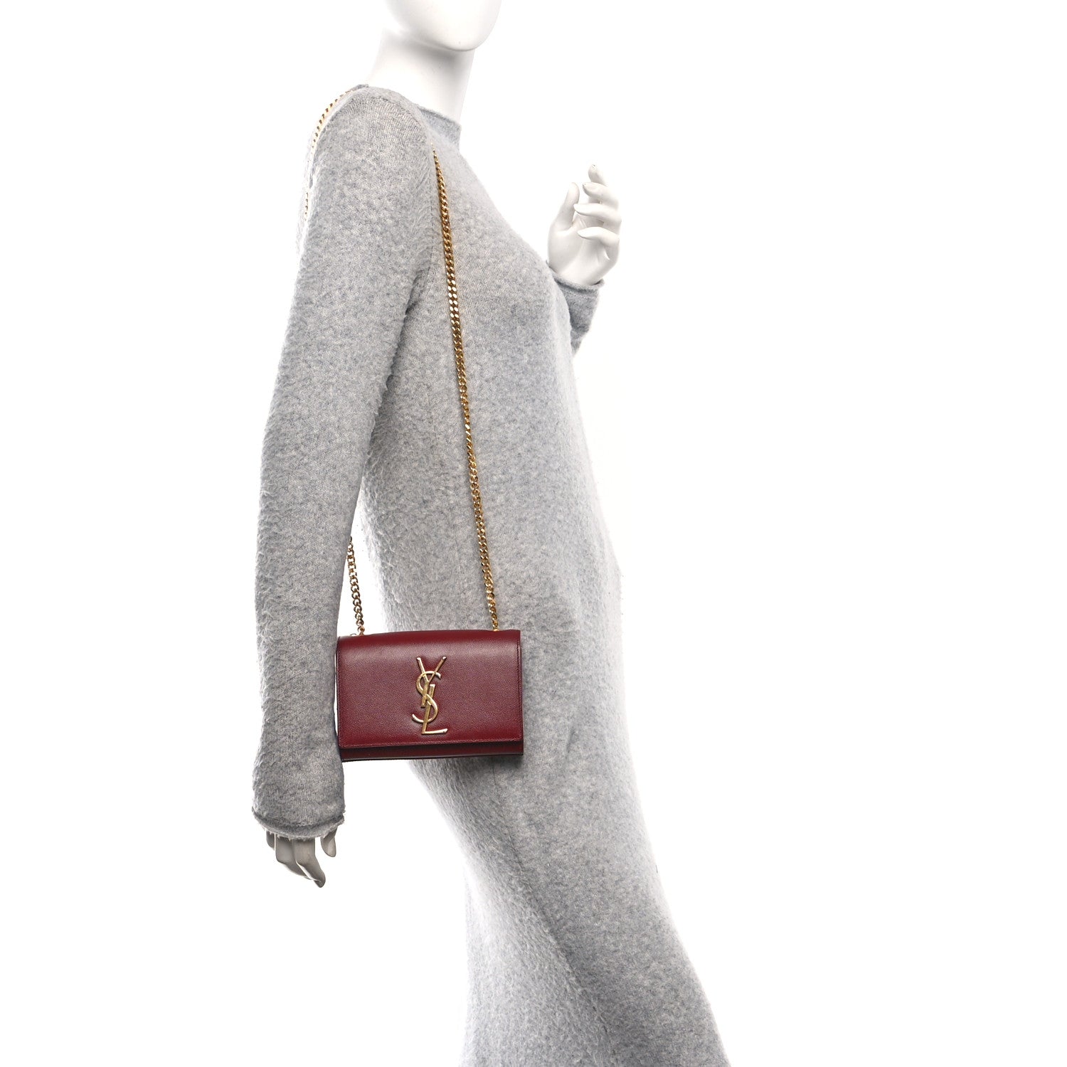 Grain De Poudre Small Monogram Kate Satchel Red
