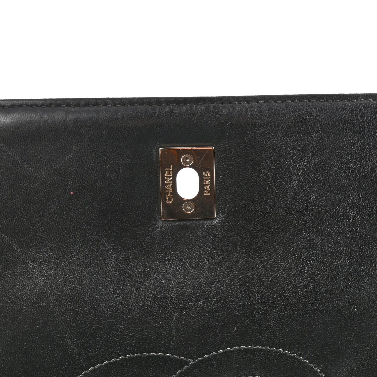Lambskin Quilted Large Trendy CC Dual Handle Flap Bag Black